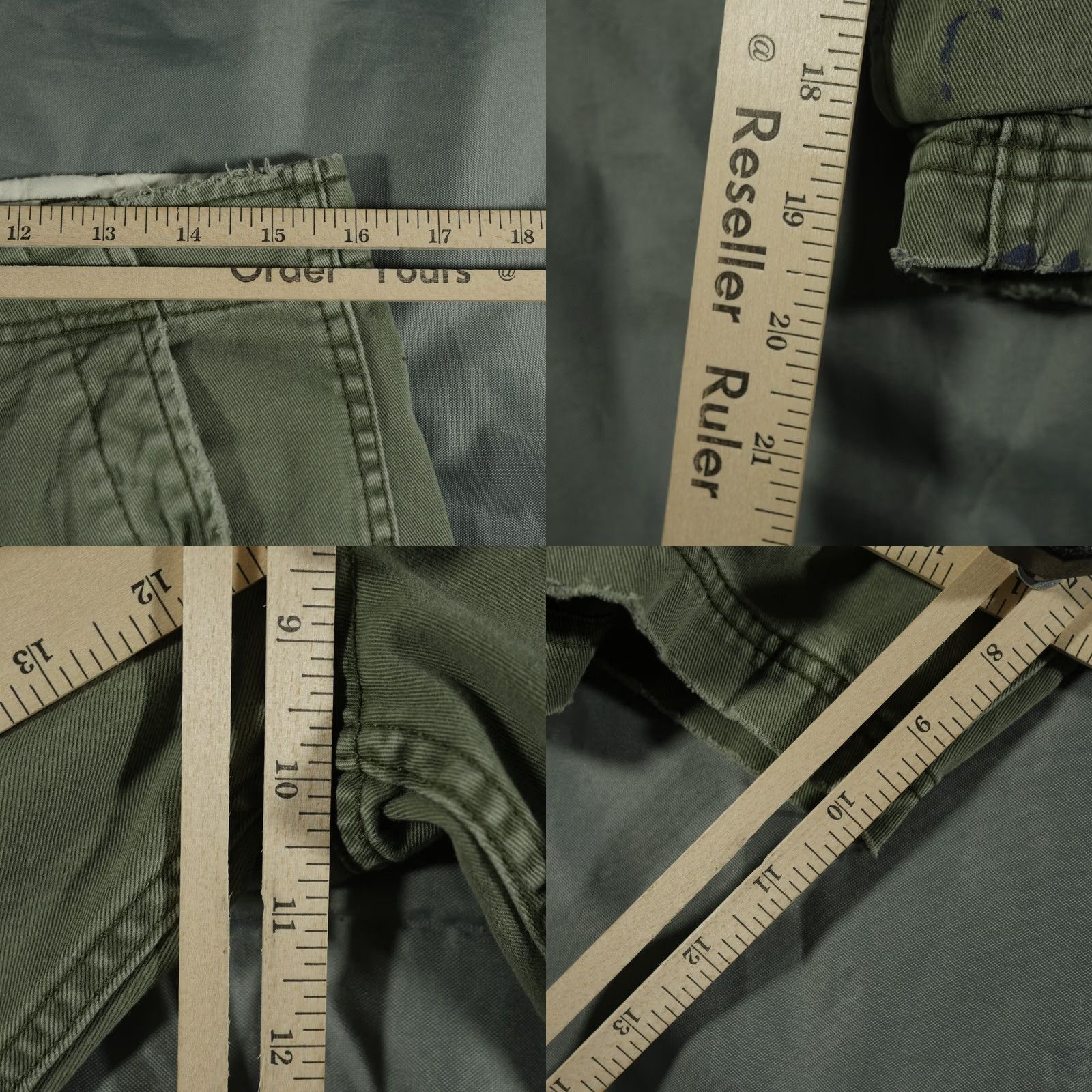 Ralph Lauren Ralph Lauren Shorts Mens 31 Green Denim Supply Cargo Military Utility Chino Cargo Pocket Distressed Canvas Cotton Relaxed 90s Outdoor Size US 31 - 8 Thumbnail