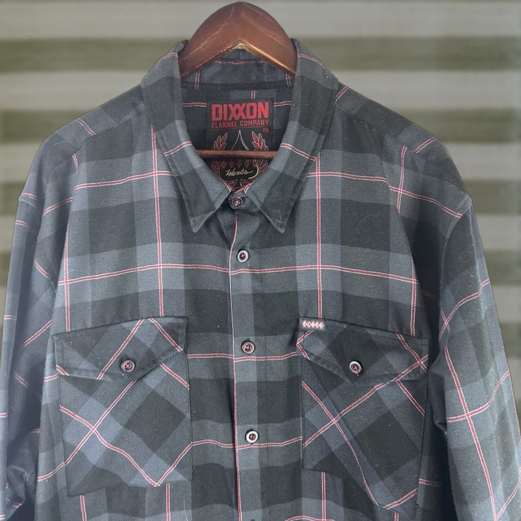 Vintage Dixxon Flannel Shirt The Klock Werks Mens 3X Gray Plaid Button Down Shirt Size US XXL / EU 58 / 5 - 1 Thumbnail