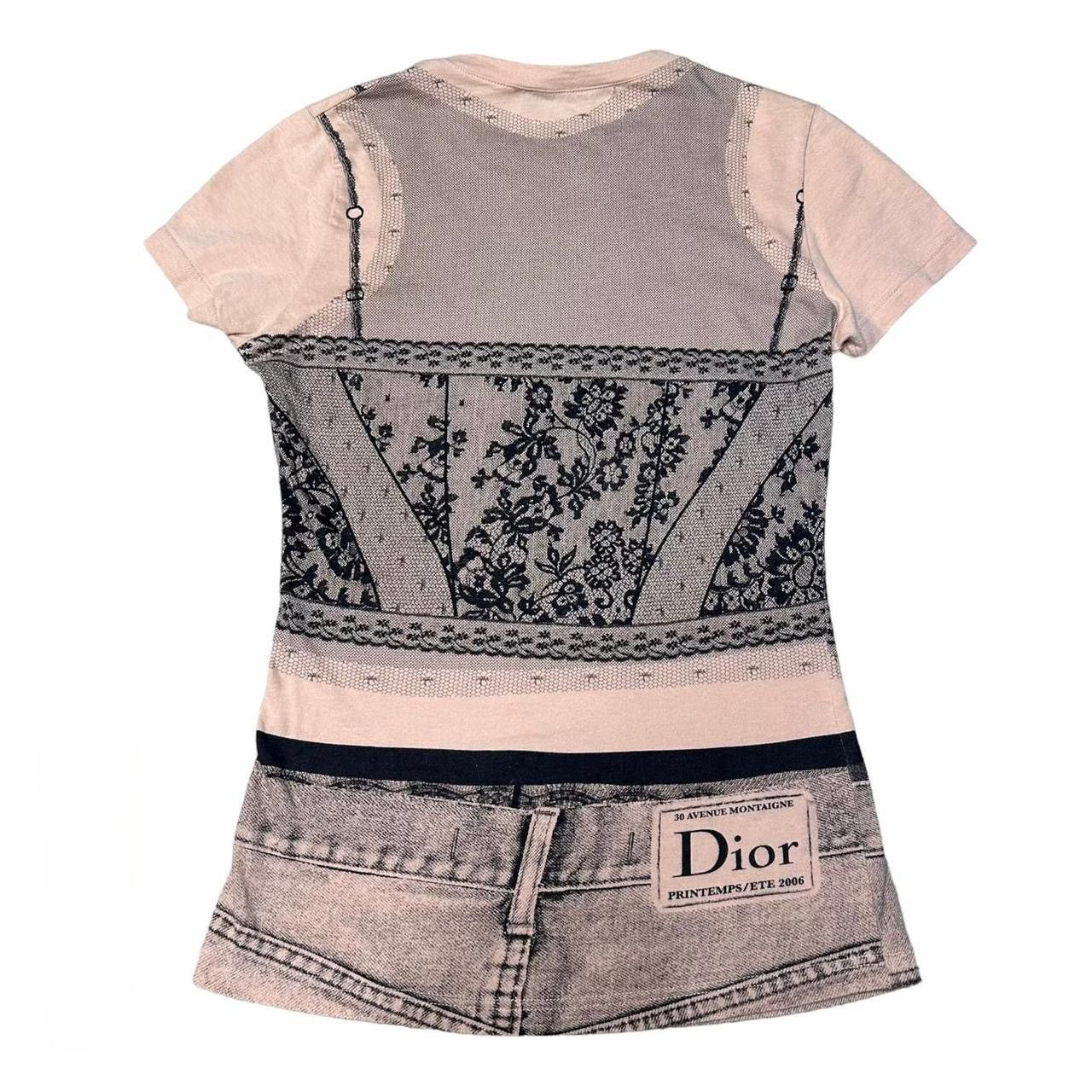 image of Dior Faux Corset Top in Tan, Women's (Size Small)