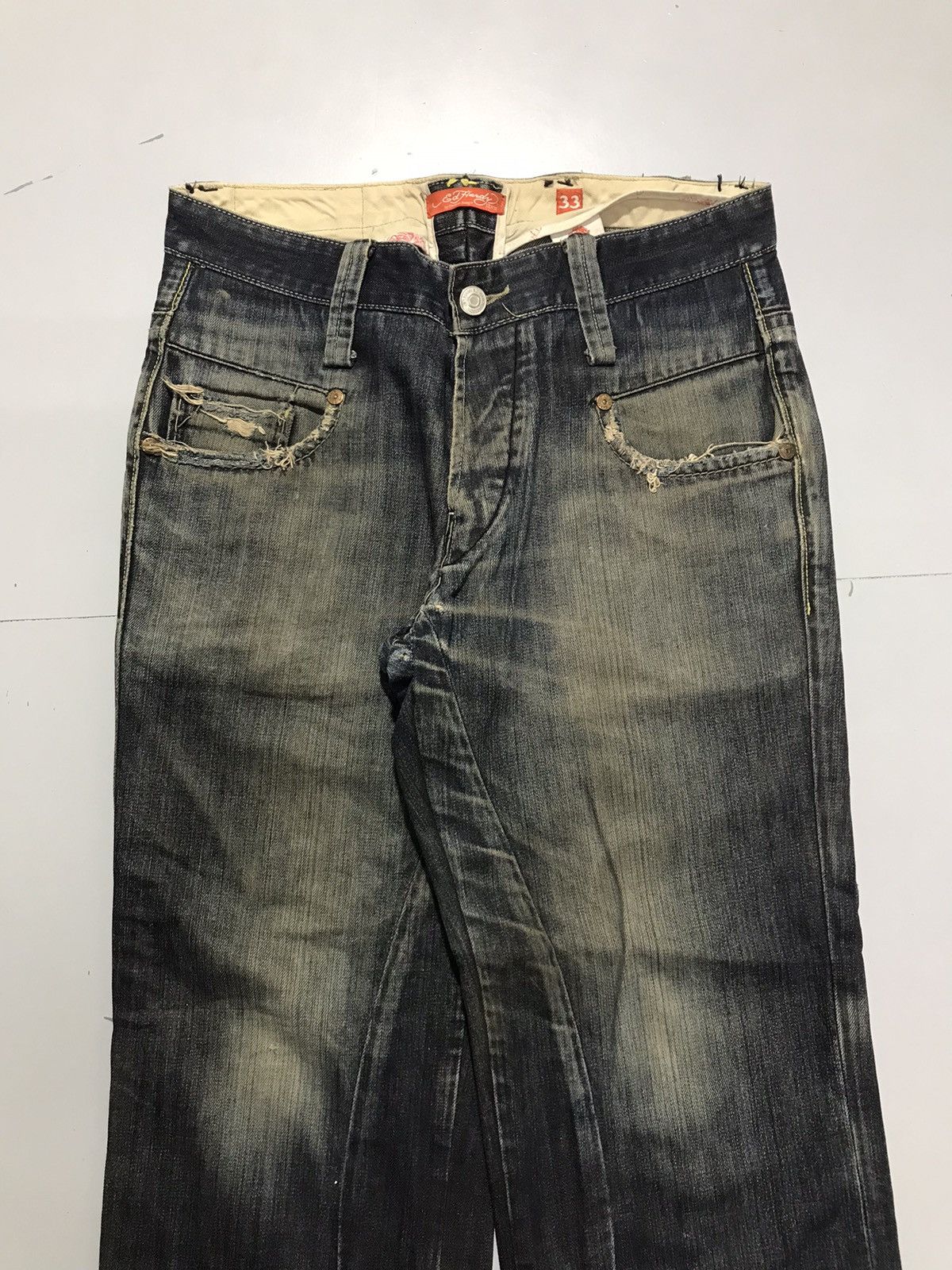 Ed Hardy Vintage Ed hardy damaged denim Size US 34 / EU 50 - 5 Thumbnail