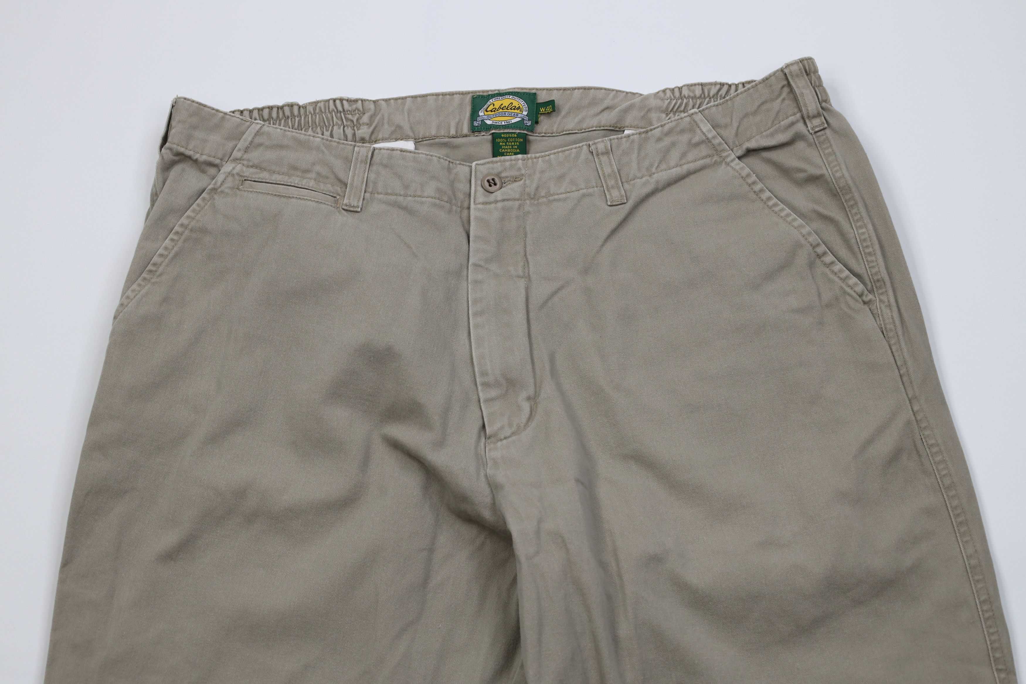 Cabelas Vintage 90s Y2K Cabelas Wide Leg Chino Pants Trousers Beige Size US 40 / EU 56 - 2 Thumbnail