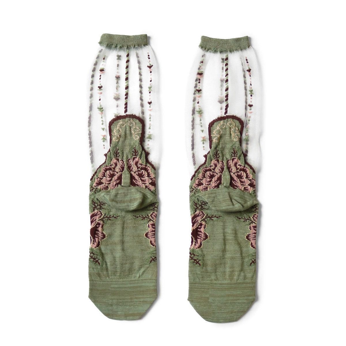 Kapital Kapital 200 Vietnam slipper pattern see-through socks Size ONE SIZE - 4 Thumbnail