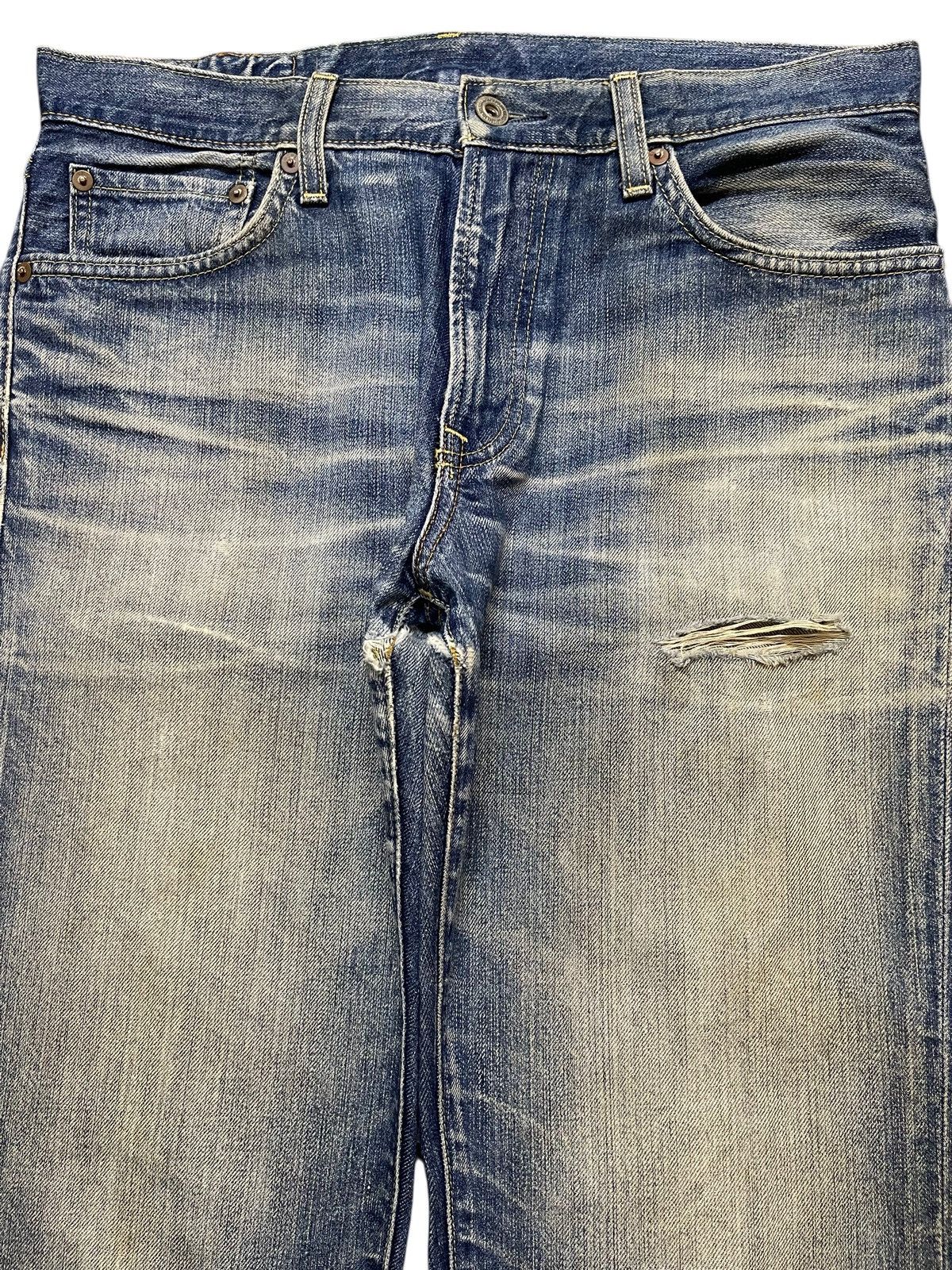 Uniqlo Vintage Japan Uniqlo Mud Wash Whiskers Distress Loose Jeans Size US 32 / EU 48 - 3 Thumbnail