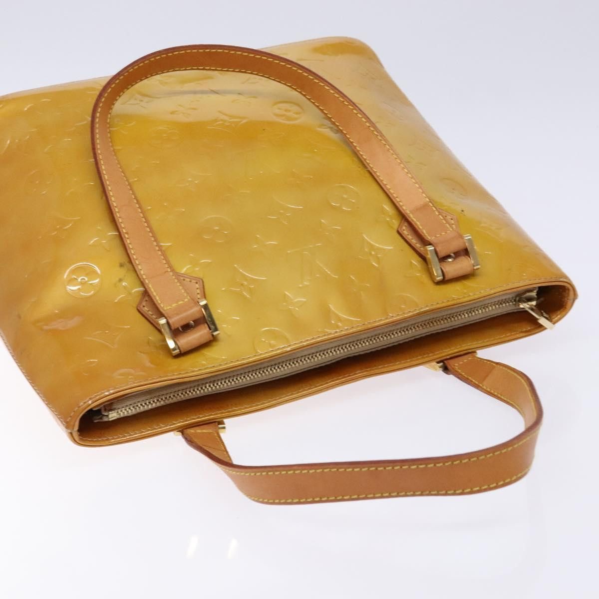 Louis Vuitton LOUIS VUITTON Monogram Vernis Houston Hand Bag Beige M91004 Size ONE SIZE - 6 Thumbnail