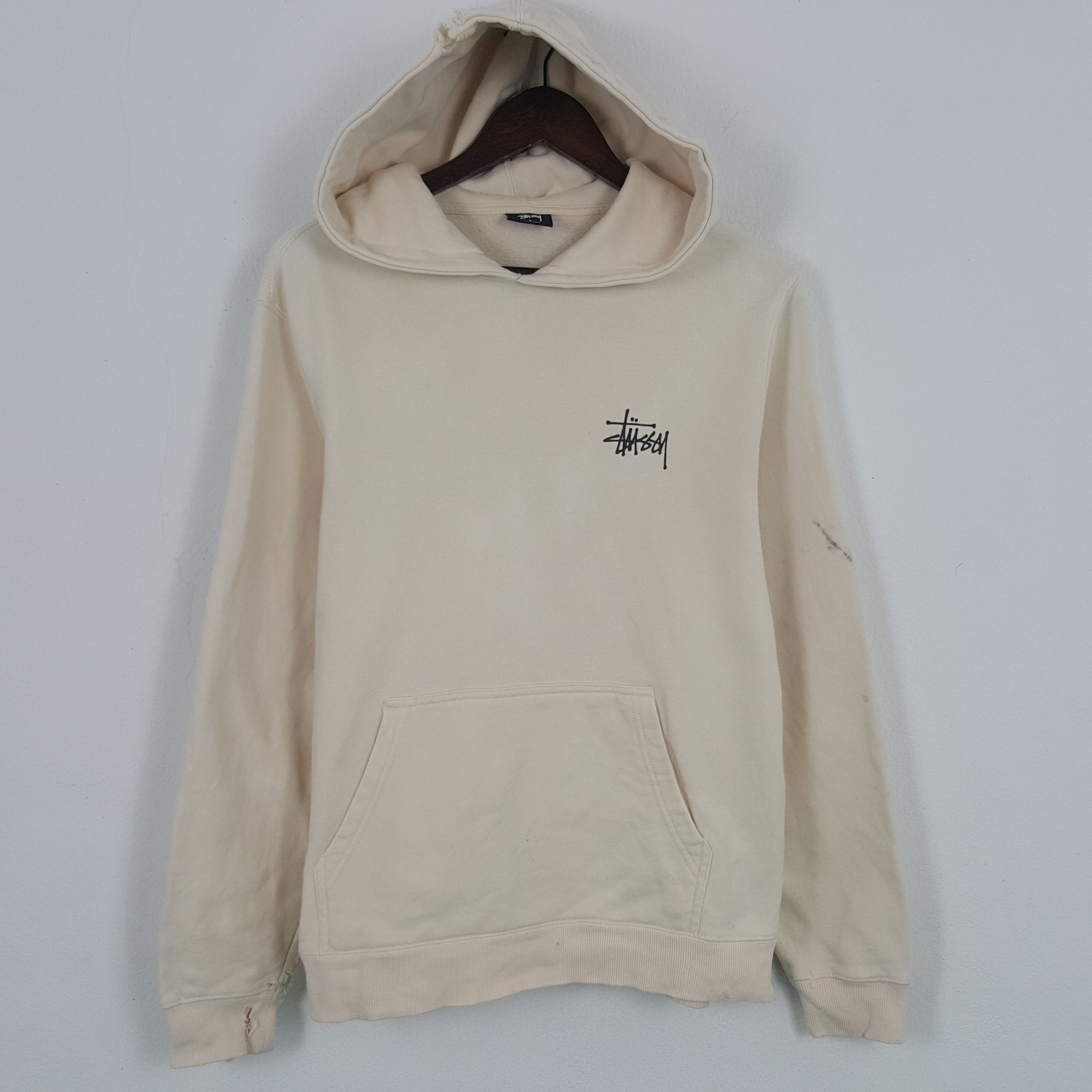 Stussy × Vintage Vintage Stussy Logo Distressed Sweatshirt Hoodies Size US M / EU 48-50 / 2 - 3 Thumbnail