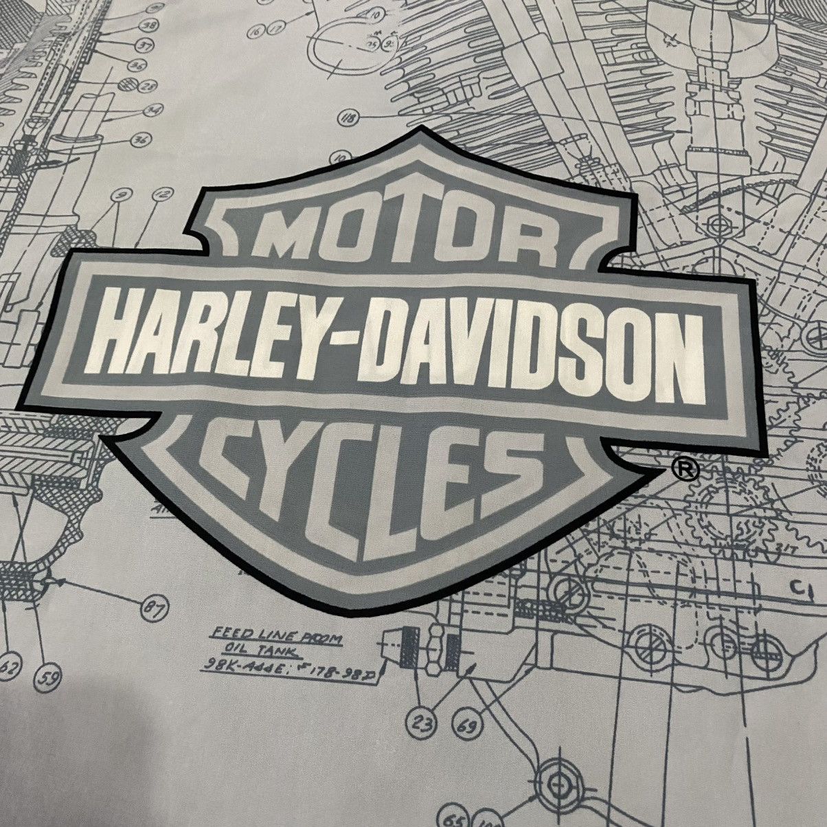 Harley Davidson × Vintage VINTAGE HARLEY DAVIDSON OVERPRINTED SHIRT SHIRT Size US L / EU 52-54 / 3 - 4 Thumbnail