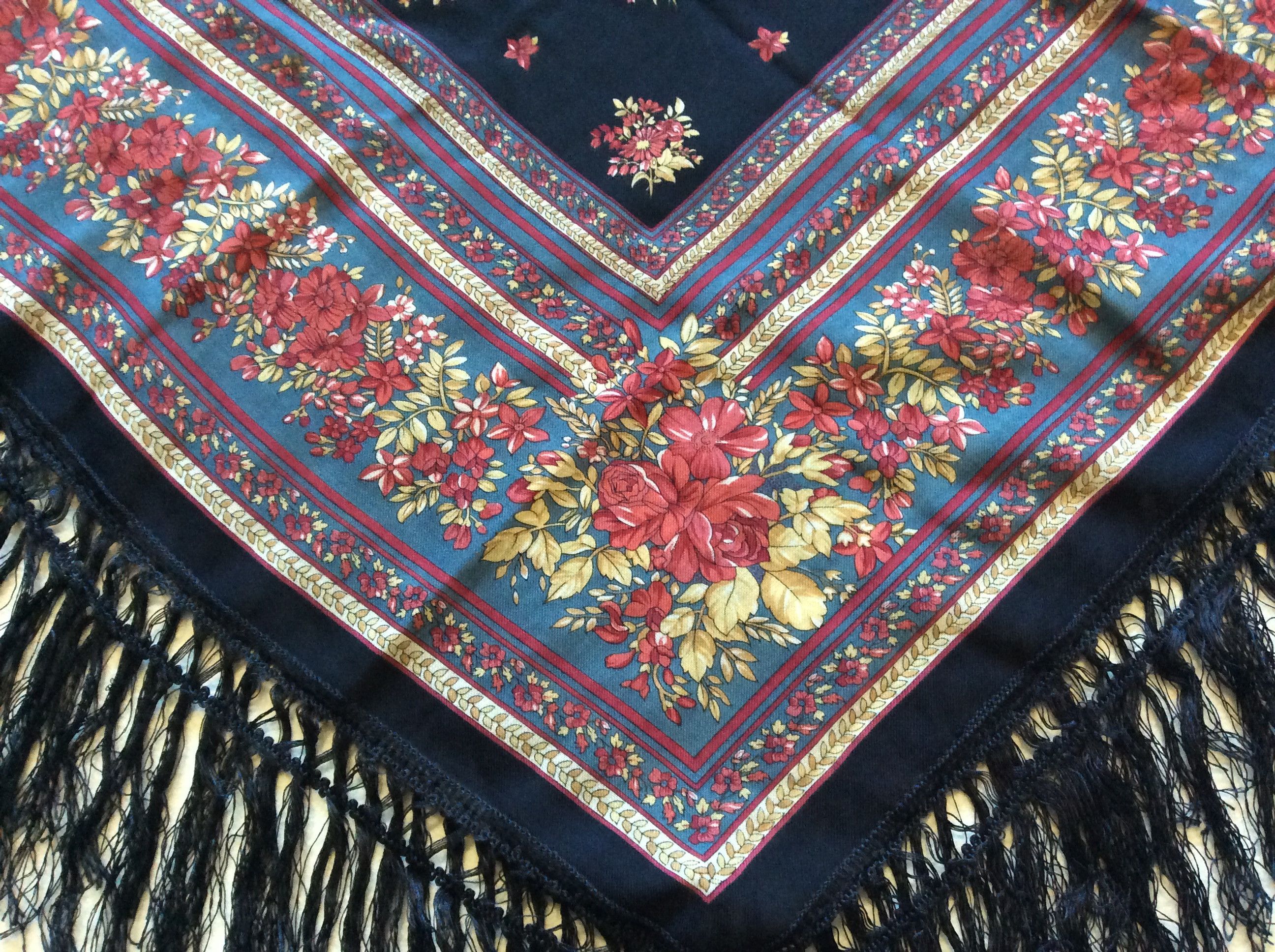 Vintage Handdruck vintage rare shawl Size ONE SIZE - 5 Thumbnail