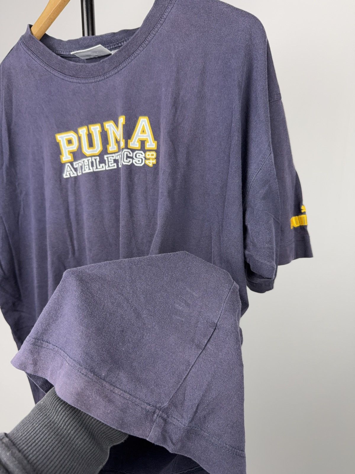 Puma Retro 00s Puma Athletics Tee Navy L Y2K Vintage Logo Shirt Size US L / EU 52-54 / 3 - 9 Thumbnail
