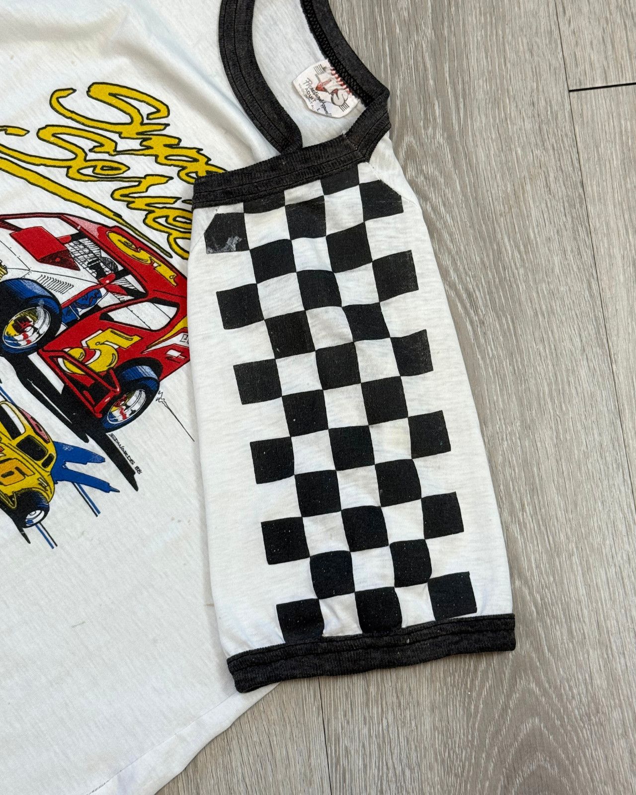Vintage Rare Vintage 1988 Super Series Cayuga Speedway Ringer TShirt Size US L / EU 52-54 / 3 - 7 Thumbnail