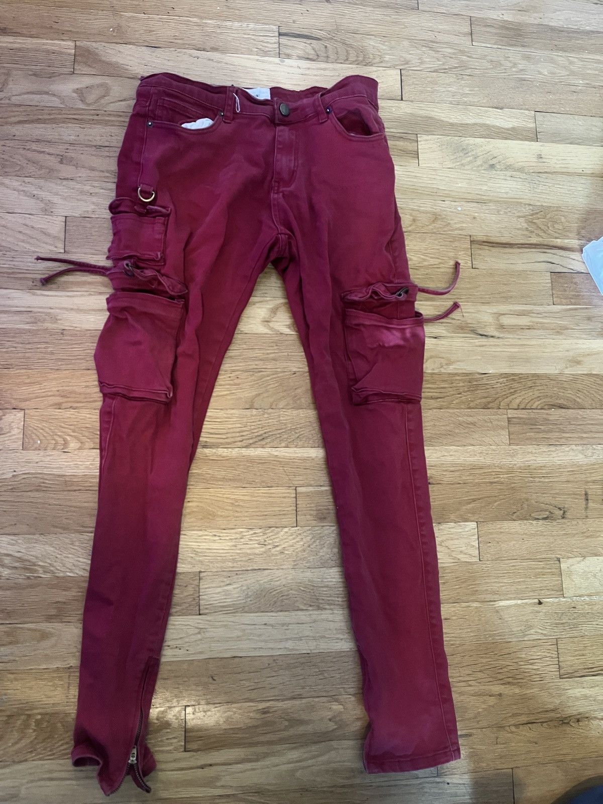 Profound Aesthetic Profound aesthetic red cargo pants Size US 34 / EU 50 - 2 Thumbnail
