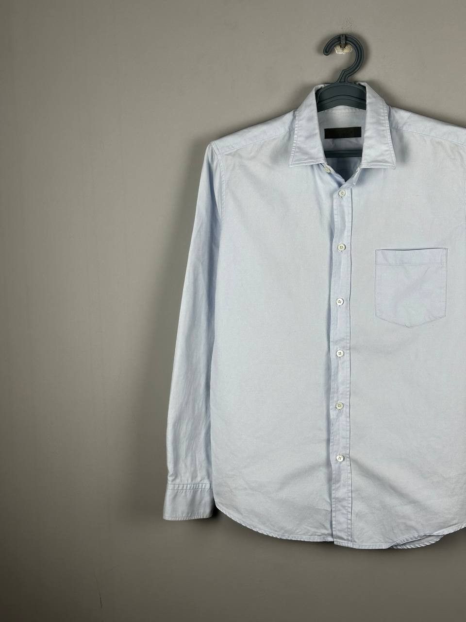 Bally Bally Italy Luxury Blue Oxford Pocket Shirt Size US M / EU 48-50 / 2 - 2 Thumbnail