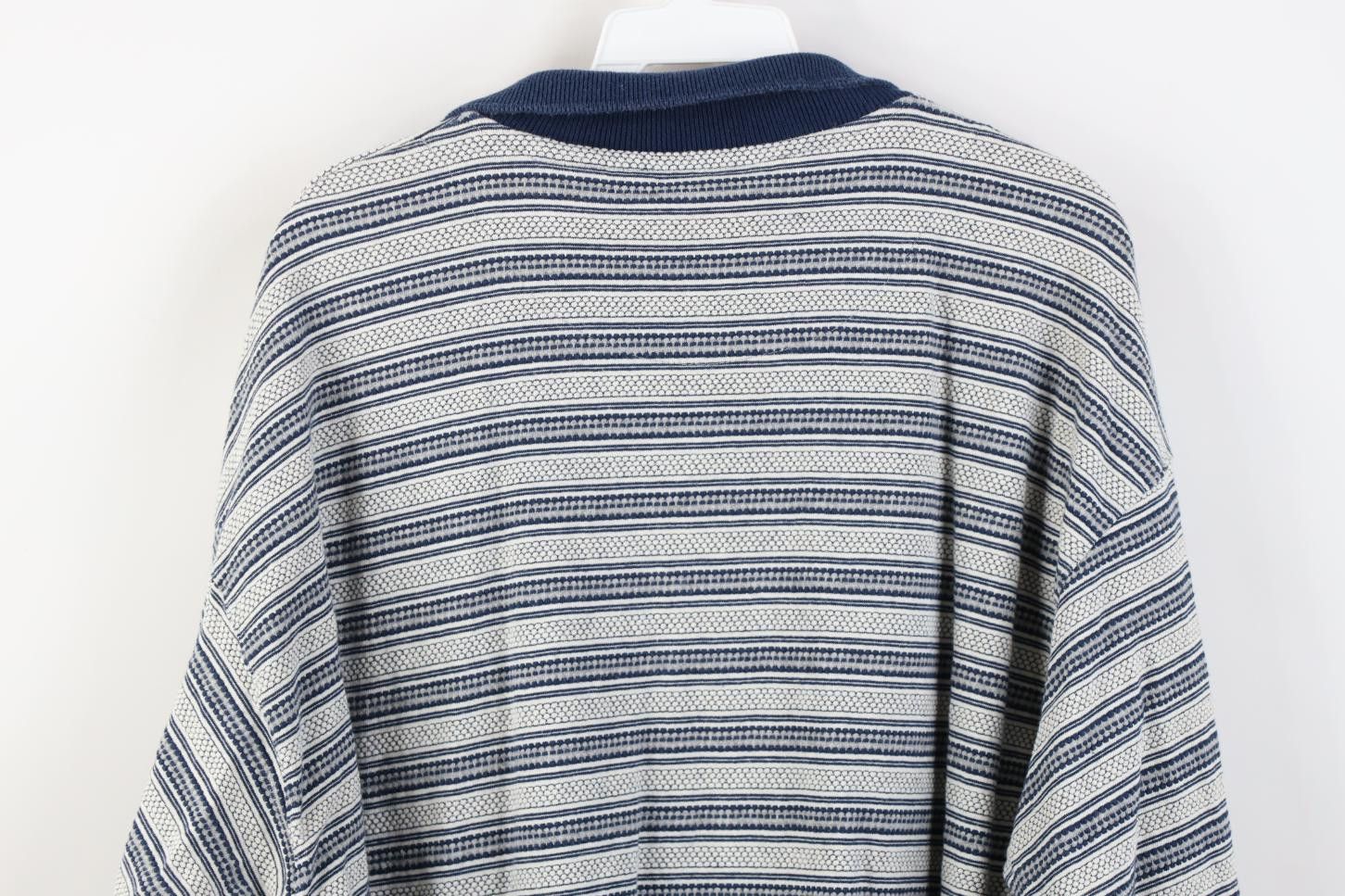 Vintage Vintage 90s Streetwear Thermal Knit Long Sleeve Rugby Polo Size US L / EU 52-54 / 3 - 10 Thumbnail