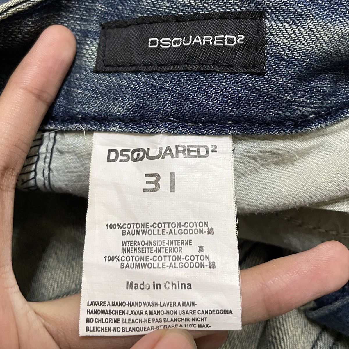 Dsquared2 × Le Grande Bleu (L.G.B.) × Vintage Rare Design Vintage Brand Dsquared2 Jeans 2000s Size US 31 - 10 Thumbnail