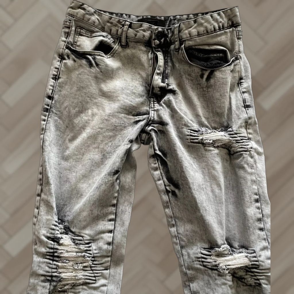 Forever 21 FOREVER 21 Jeans Men 32X32 Slim Distressed Gray Denim Zip Pockets Inseam 32 Modern Modern Mens Size US 32 / EU 48 - 1 Thumbnail