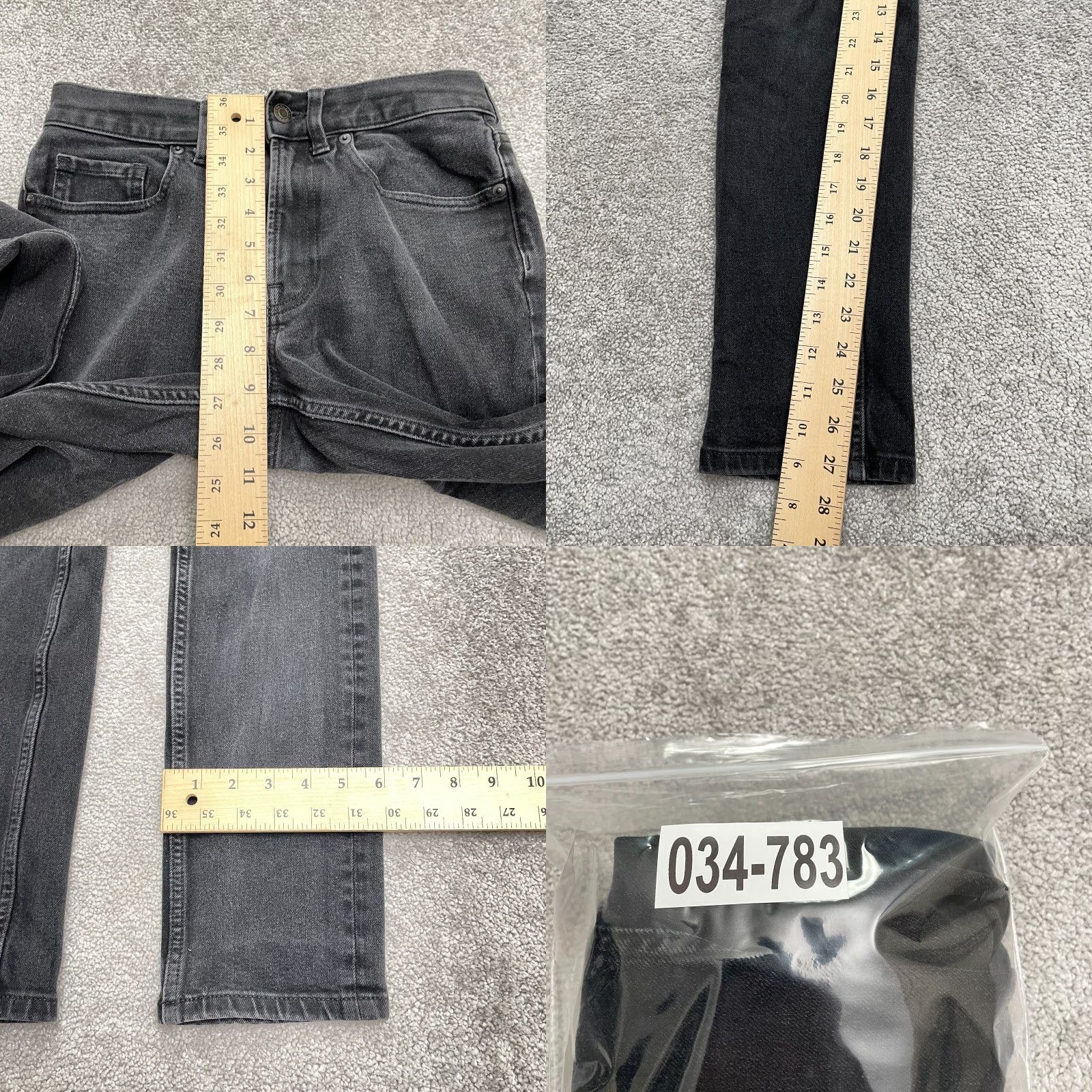 Everlane Everlane Slim Fit Denim Jeans Mens 28x27 Black Mid Rise Stretch 5-Pocket City Grunge Size US 28 / EU 44 - 8 Thumbnail