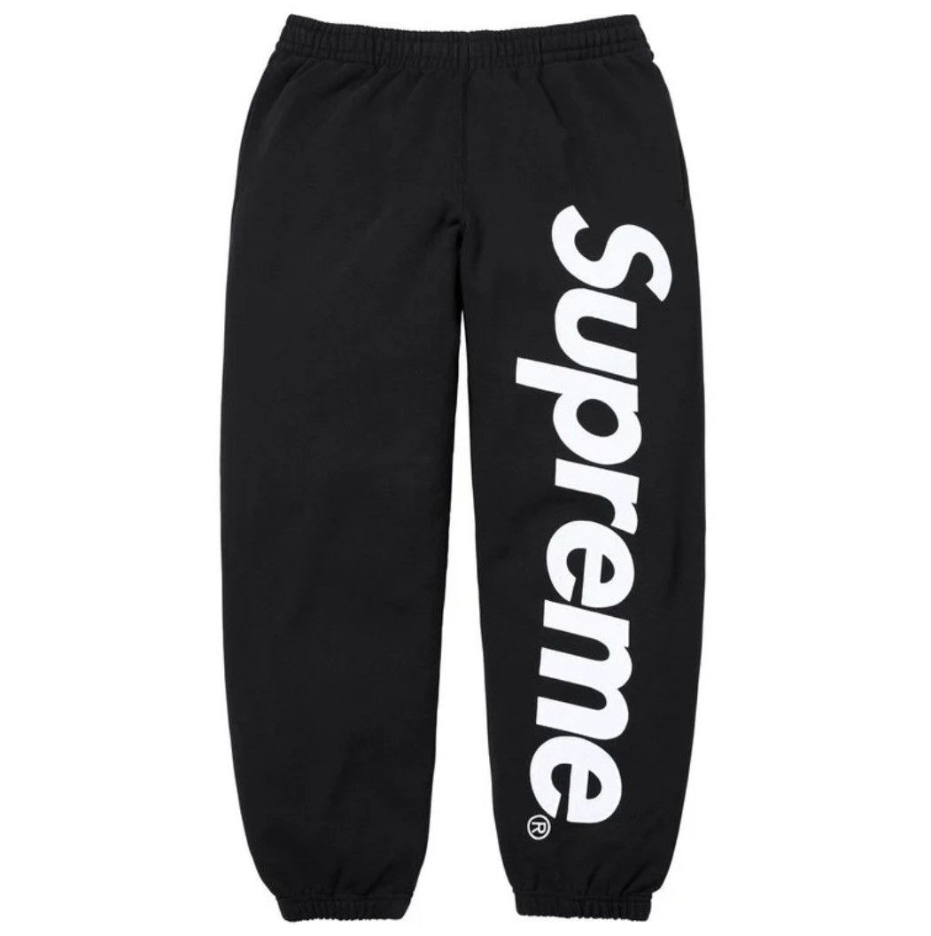 Supreme Supreme Satin Applique Sweatpants Black Size Small Size US 30 / EU 46 - 4 Thumbnail