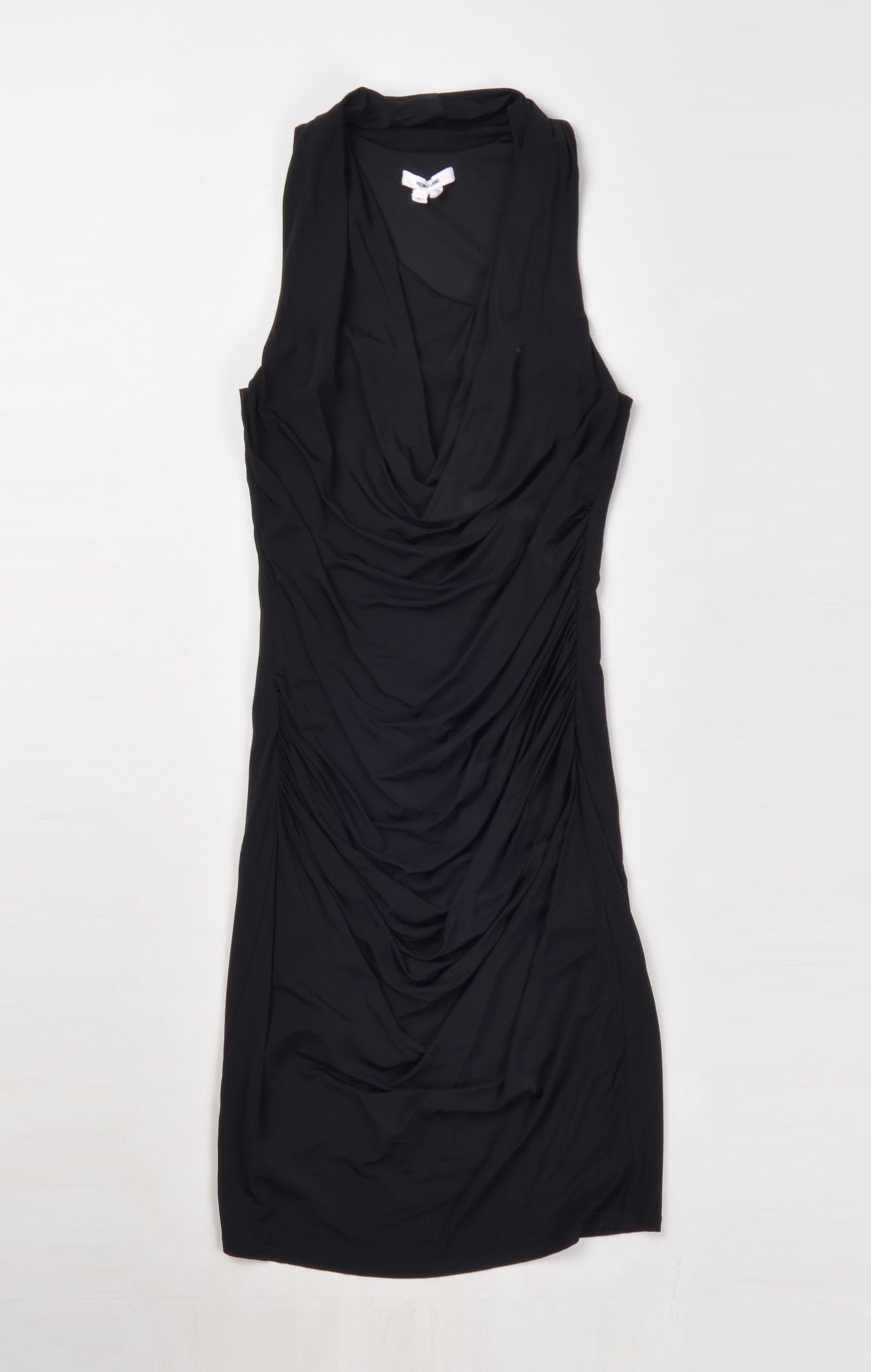 Helmut Lang Helmut Lang Black Bodycon Draped Dress Size S / US 4 / IT 40 - 4 Thumbnail