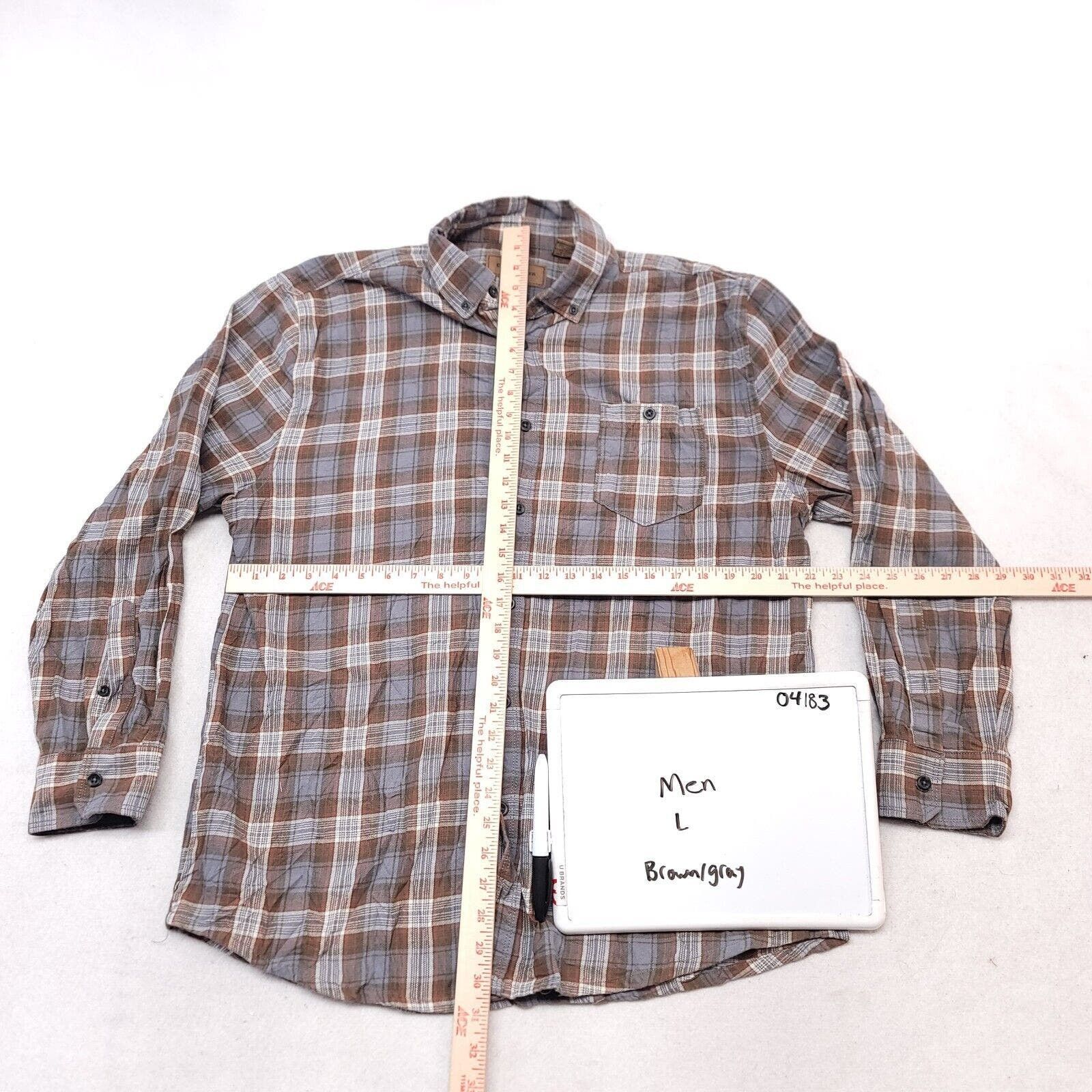Clearwater Outfitters Clearwater Outfitters Tartan Flannel Shirt Mens Size L Brown Size US L / EU 52-54 / 3 - 6 Thumbnail