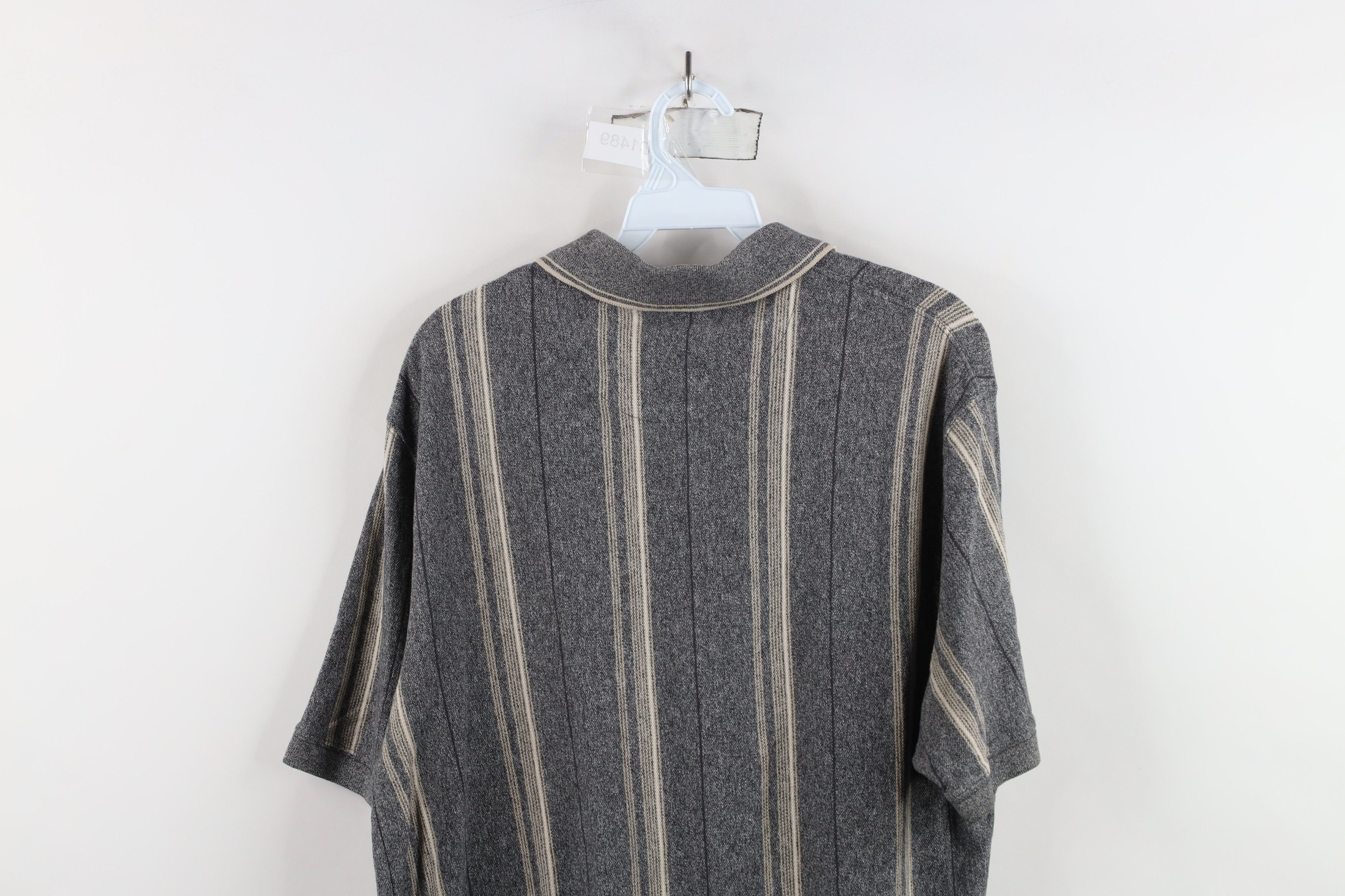 Vintage Vintage 90s Streetwear Striped Knit Collared Polo Shirt Size US M / EU 48-50 / 2 - 11 Thumbnail