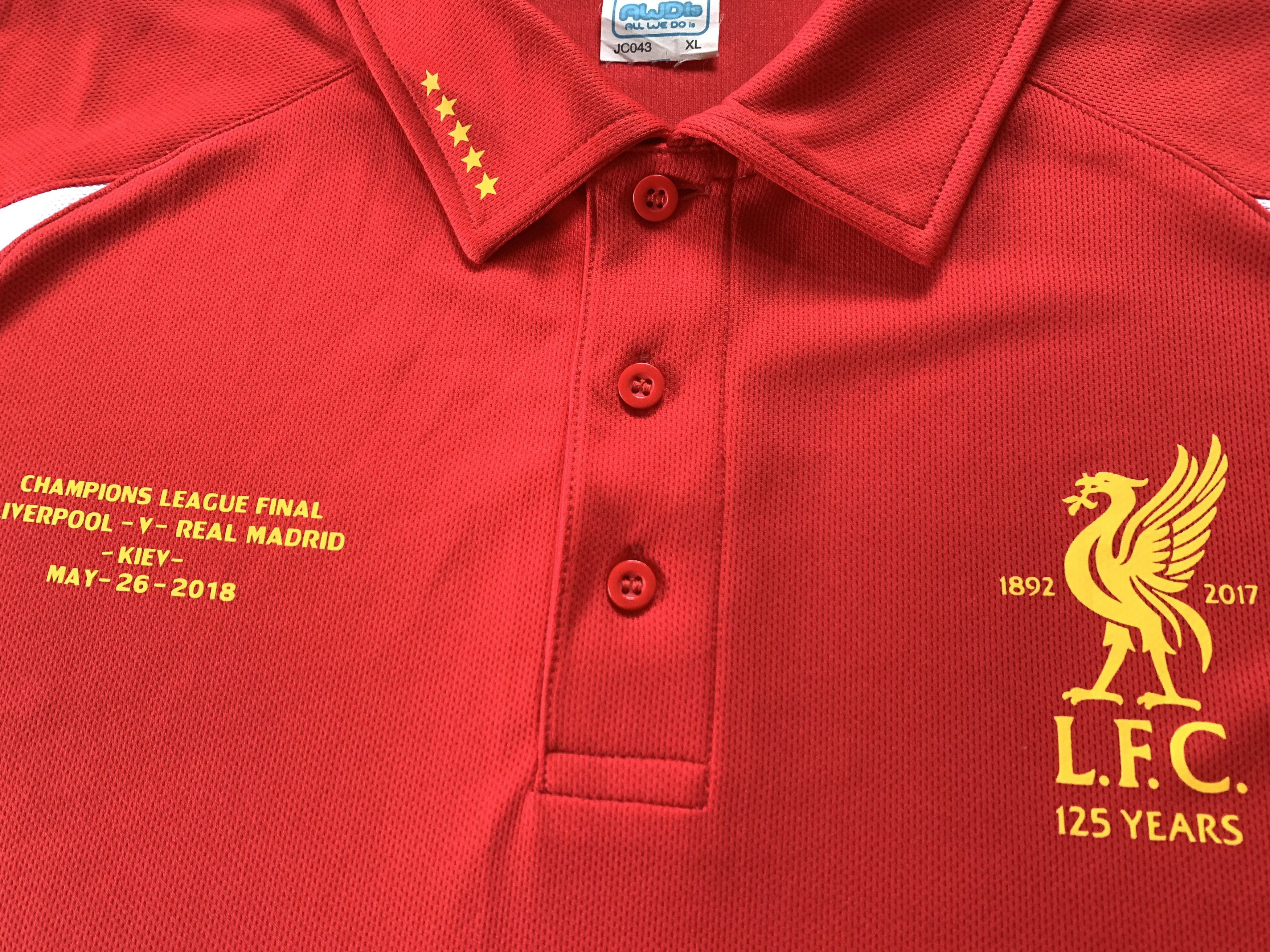Vintage Champions League Final Liverpool Real Madrid Soccer Polo Size US XL / EU 56 / 4 - 5 Thumbnail