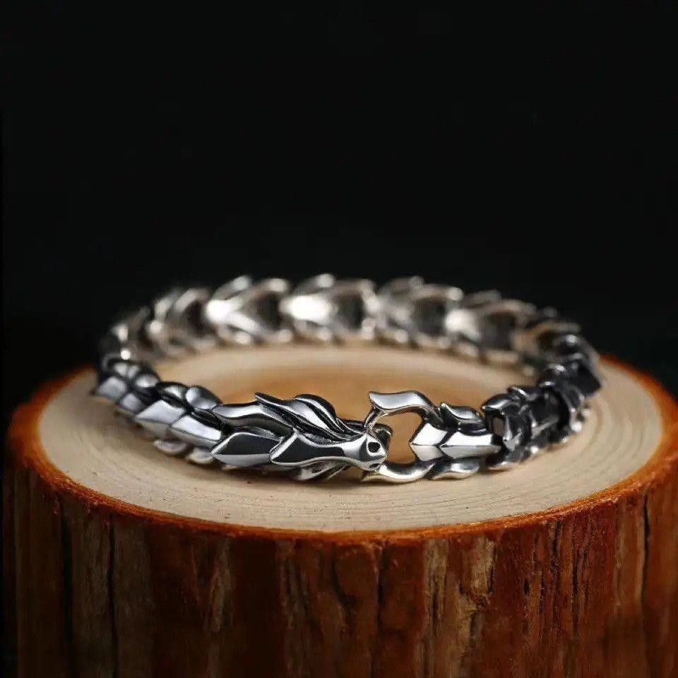 Jewelry Snake Ouroboros Dragon Bone Bracelet Size ONE SIZE - 1 Thumbnail