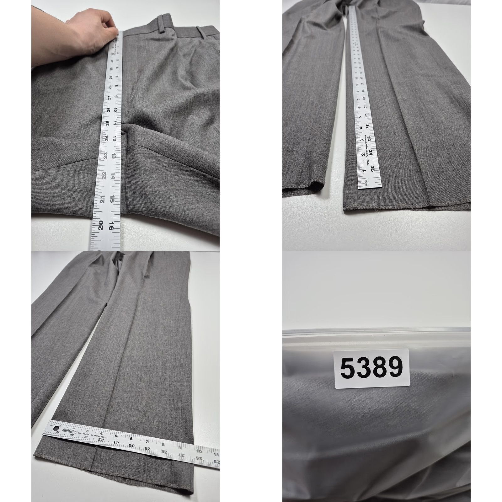 Ralph Lauren VTG Lauren Ralph Lauren Dress Pants Men 46x36 Gray Wool Pleated Unhemmed NWT Size US 30 / EU 46 - 8 Thumbnail