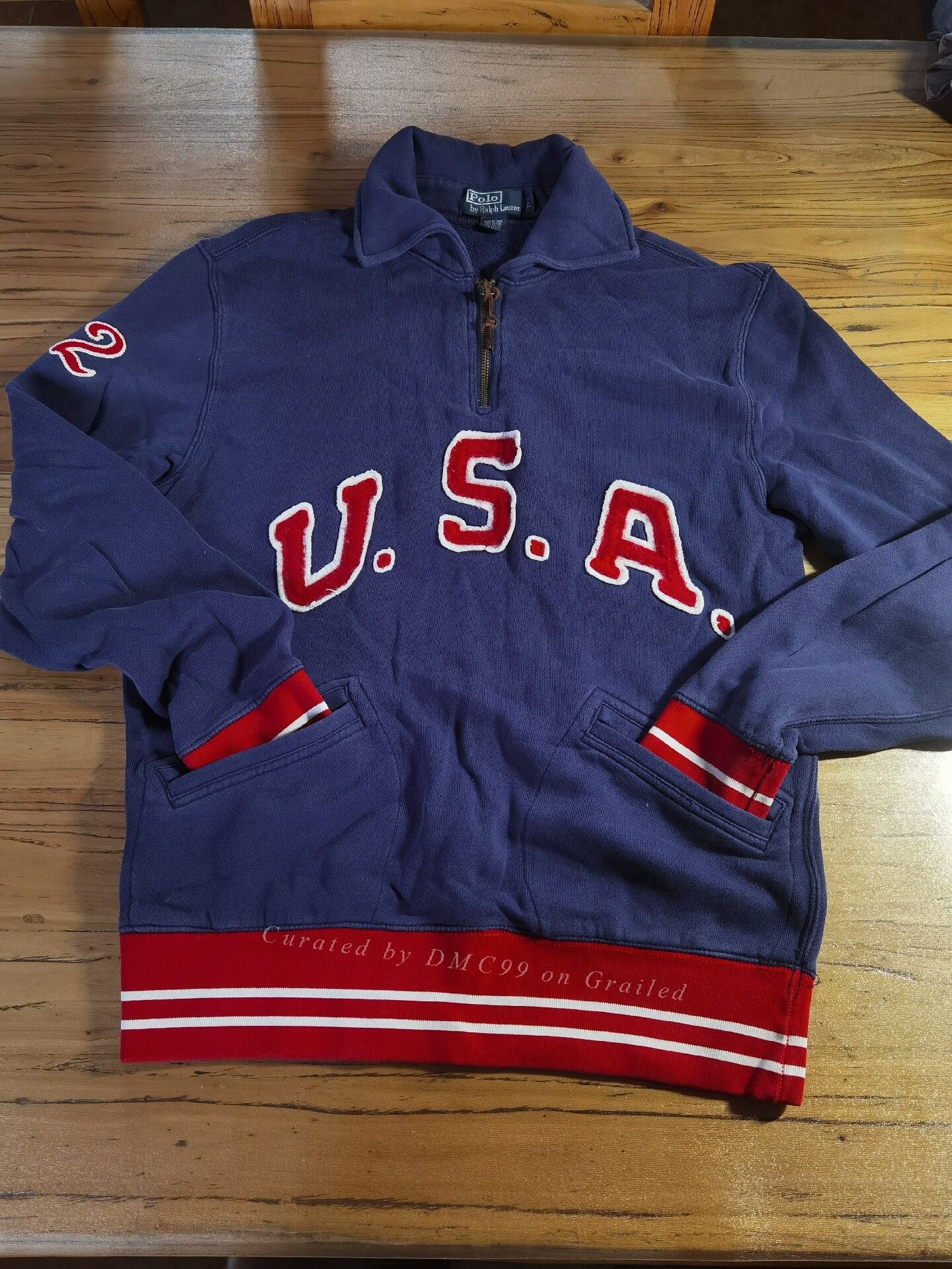 RRL Ralph Lauren RRL Ralph Lauren Half-Zip Sweatshirt Jacket Size US M / EU 48-50 / 2 - 1 Thumbnail