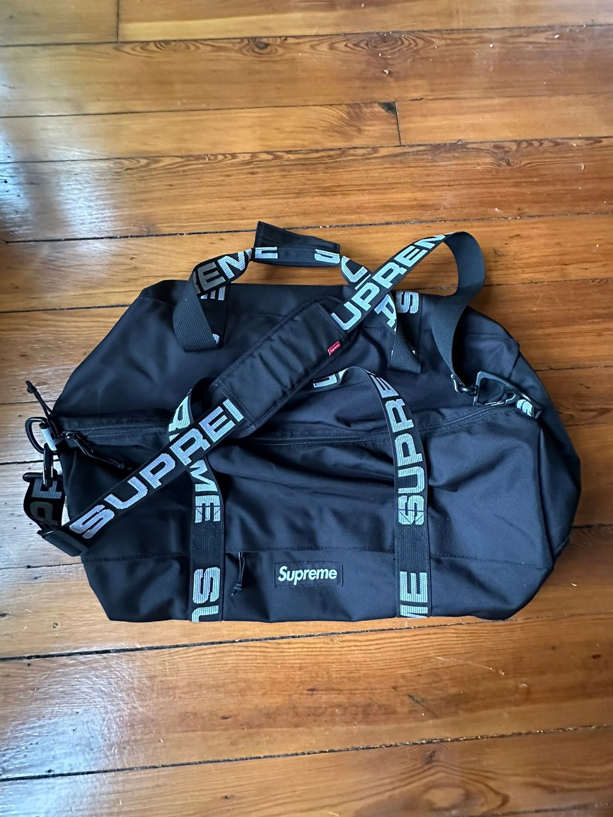 Pre-owned Supreme Ss18 Black Duffle Bag