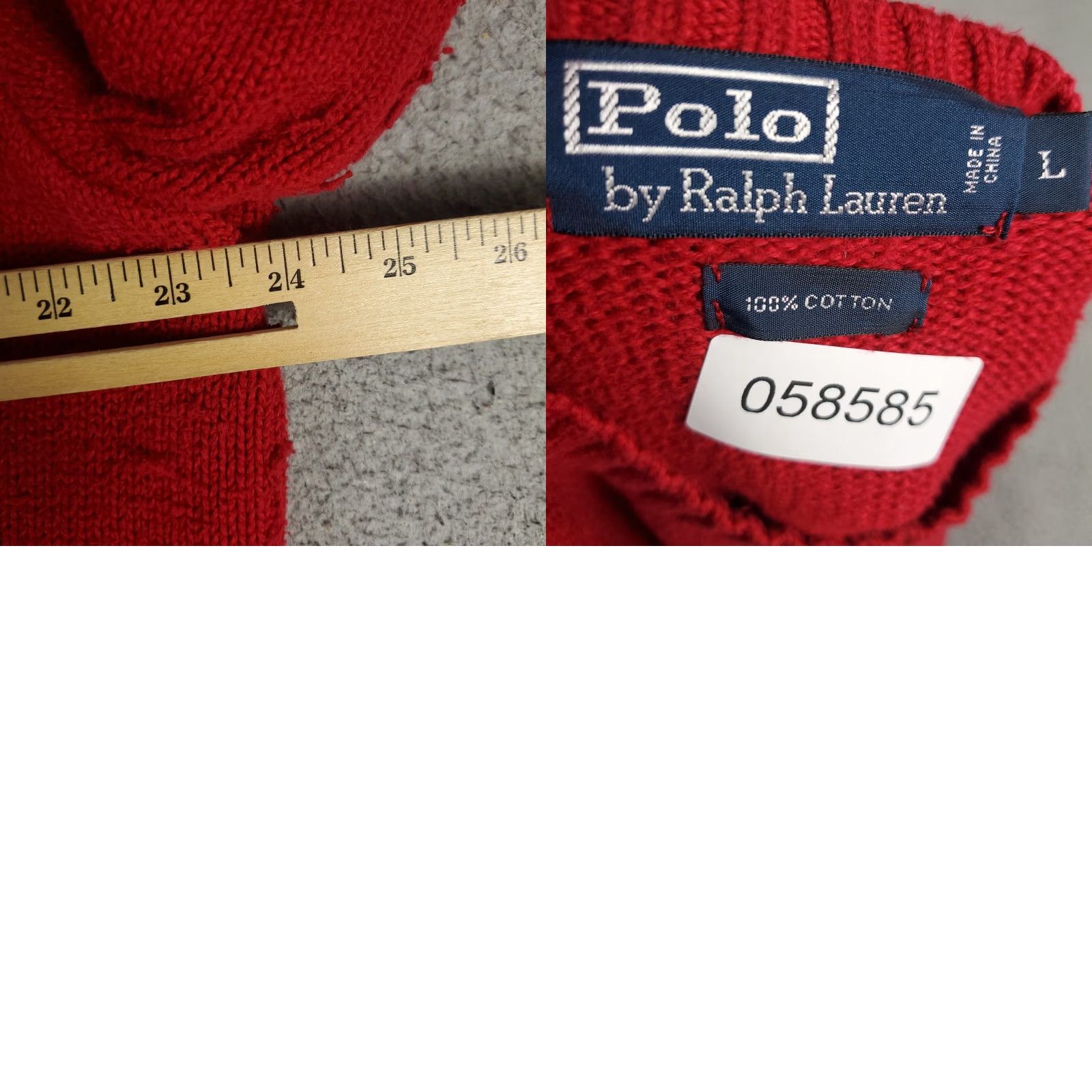 Ralph Lauren Ralph Lauren Sweater Mens Large Red Pony Pullover Crew Neck Cotton Fleece Mens Size US L / EU 52-54 / 3 - 8 Thumbnail