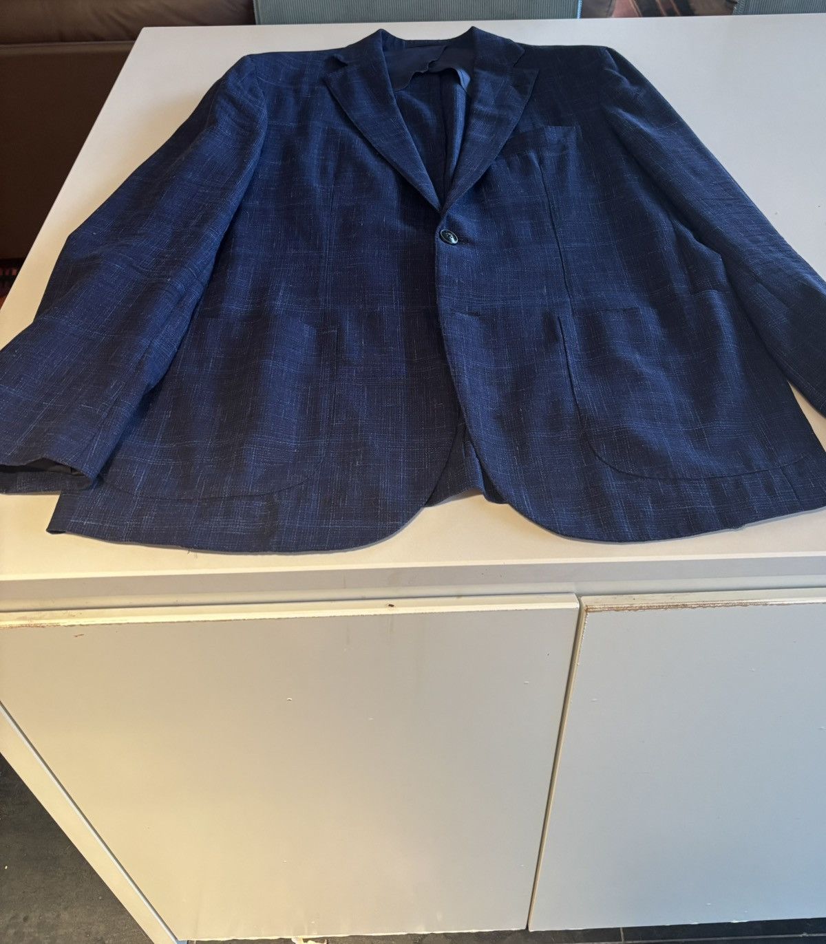 Barba Napoli Lightly woven beautiful woven summer blazer Size 44R - 2 Thumbnail