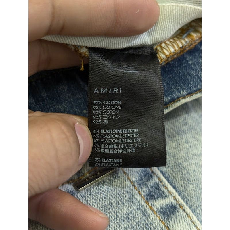 Amiri o1rshd1 Stack Flare Jeans in Stone Indigo Size US 32 / EU 48 - 19 Thumbnail