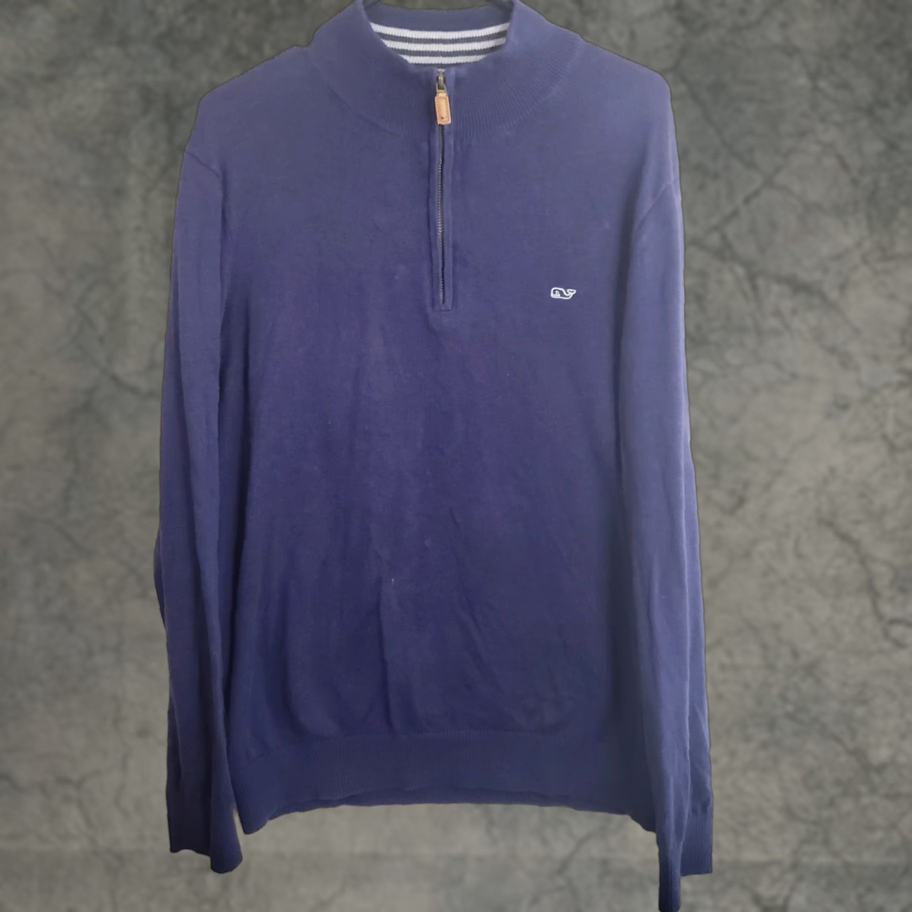 Vineyard Vines Vineyard Vines Men's L Navy Cotton 1/4 Zip Pullover Sweater Size US L / EU 52-54 / 3 - 1 Thumbnail