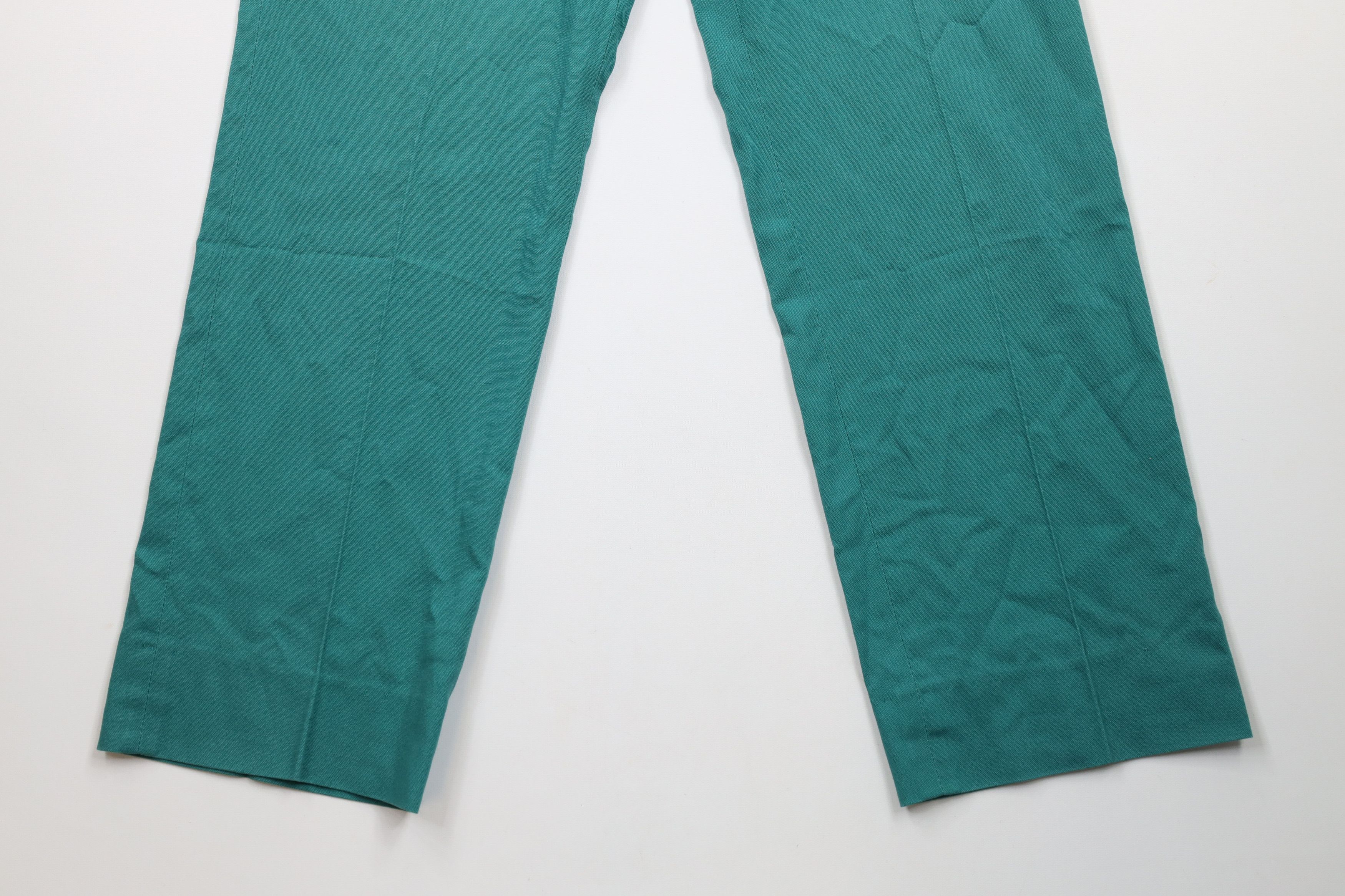 Vintage Vintage 70s Streetwear Flared Wide Leg Chino Pants Green Size US 30 / EU 46 - 4 Thumbnail