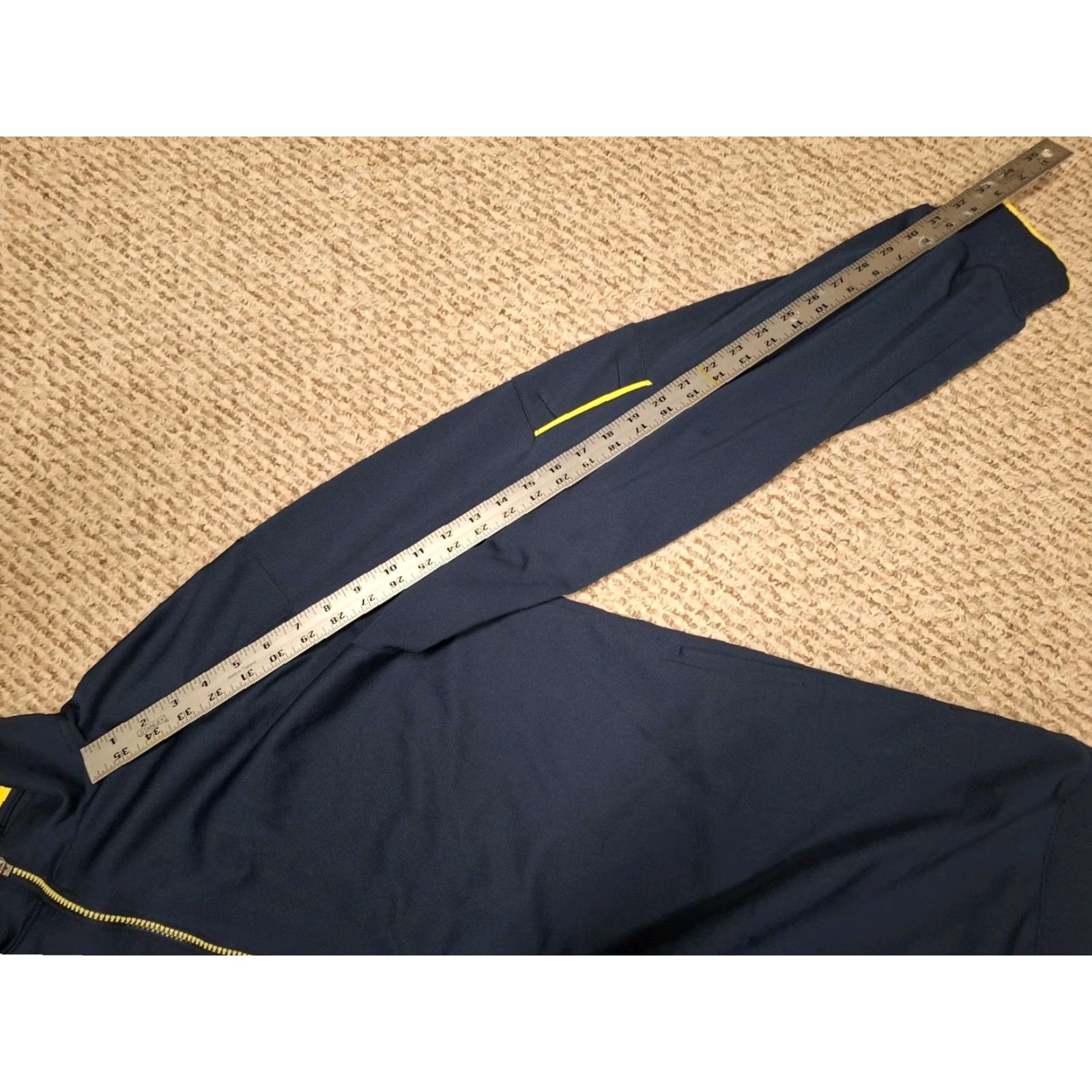 Nike VINTAGE 2000s Nike LT Zip Navy Blue Longsleeve Swoosh Shirts? Size US L / EU 52-54 / 3 - 7 Thumbnail