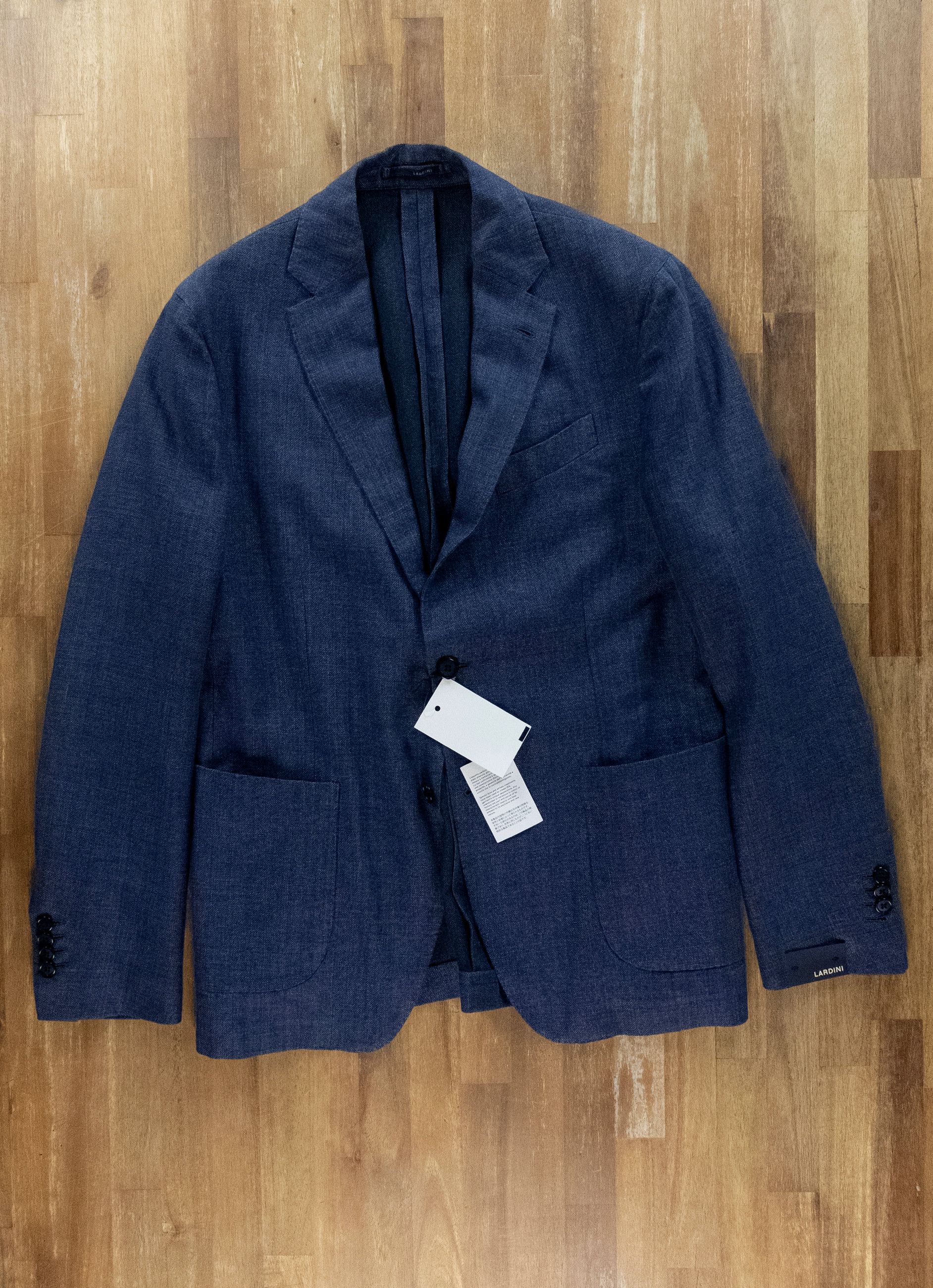 Lardini LARDINI blue linen cotton Spring Summer blazer jacket 40R Size 40R - 3 Thumbnail