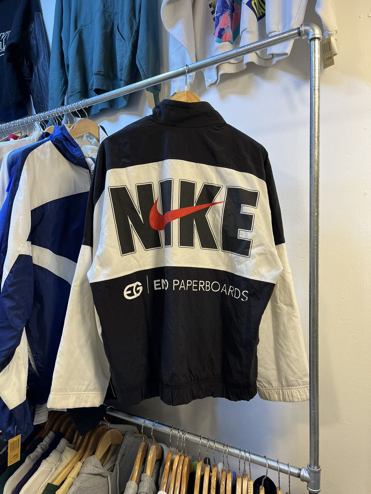 Nike × Vintage Rare Vintage Nike Big Spell Out Jacket Size US L / EU 52-54 / 3 - 1 Thumbnail