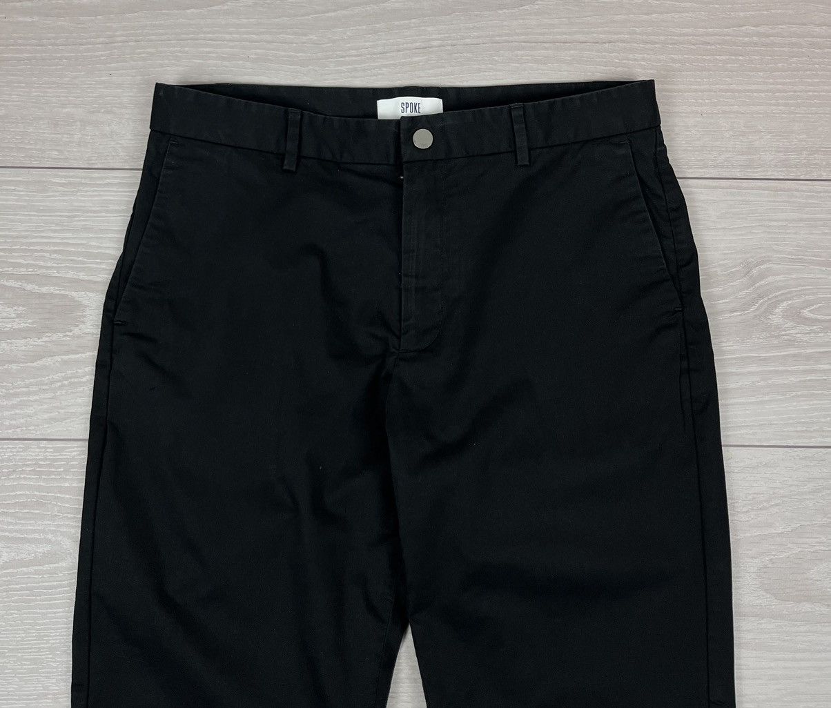 SPOKE Spoke London Sharps Build B Black Cotton Pants Size US 33 - 5 Thumbnail