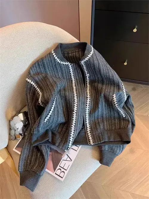 VIBE Vintage Striped Loose Casual L Baseball Jacket Size US L / EU 52-54 / 3 - 6 Thumbnail