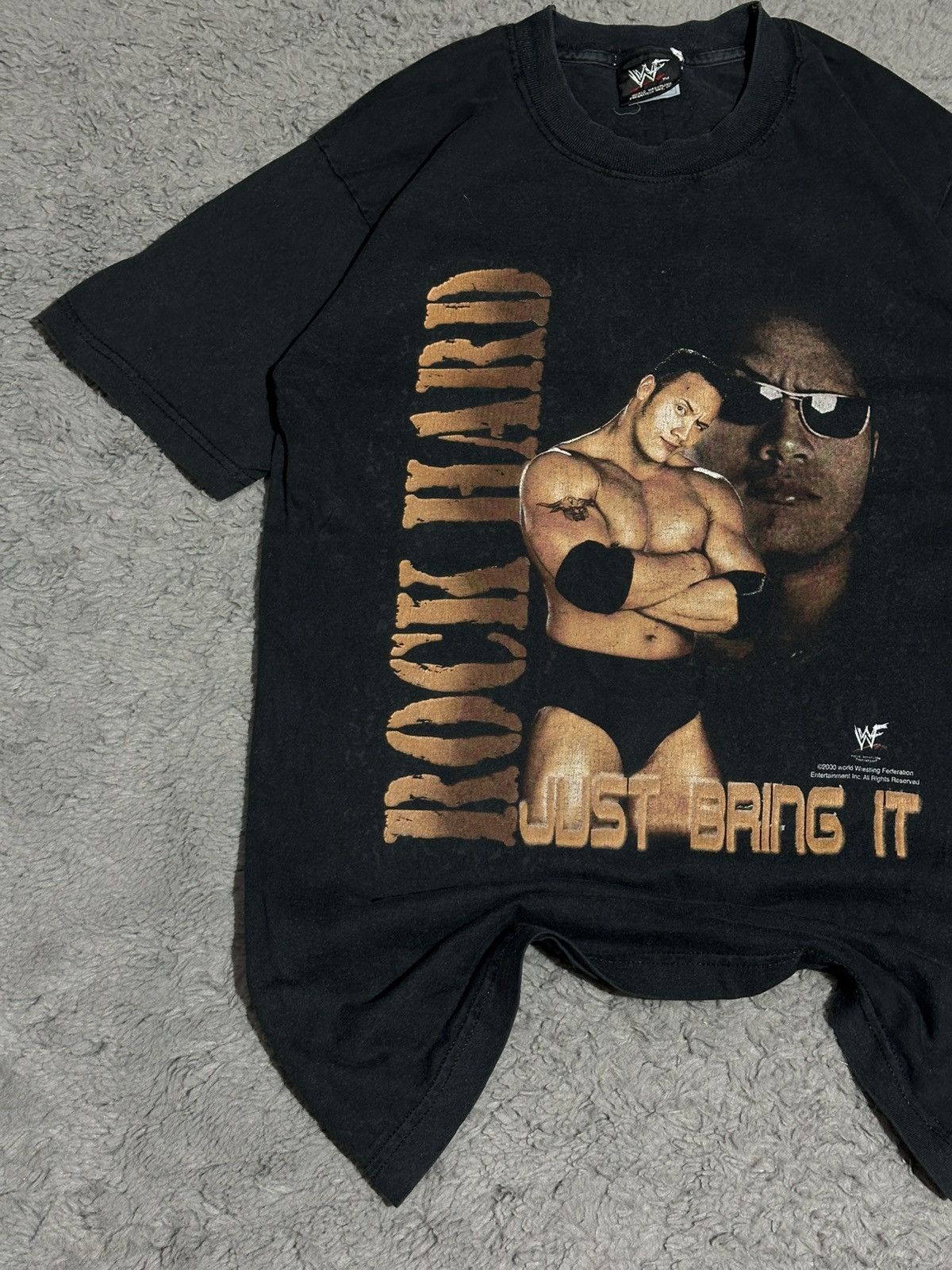 Band Tees Vintage 2000 The Rock WWF T-Shirt Size US S / EU 44-46 / 1 - 2 Thumbnail