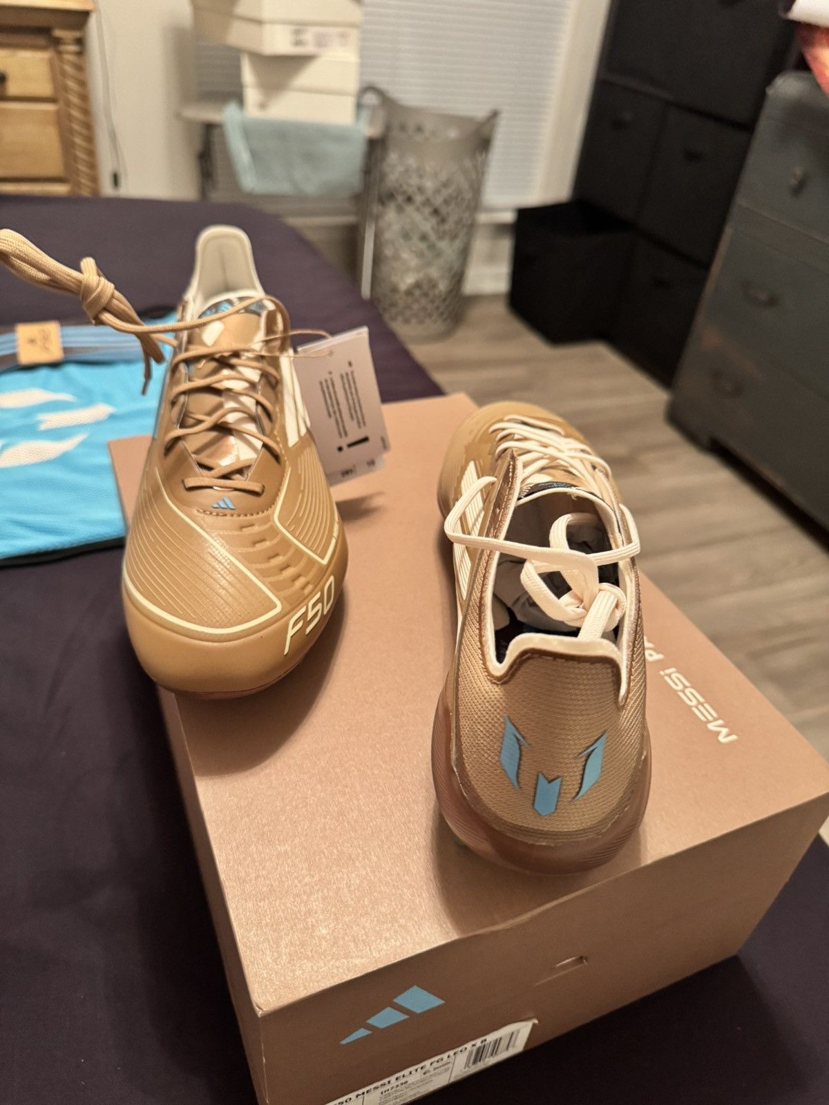 Other Adidas F50 Messi Elite FG Bad Bunny Football Cleats Brown Size US 10.5 / EU 43-44 - 4 Thumbnail