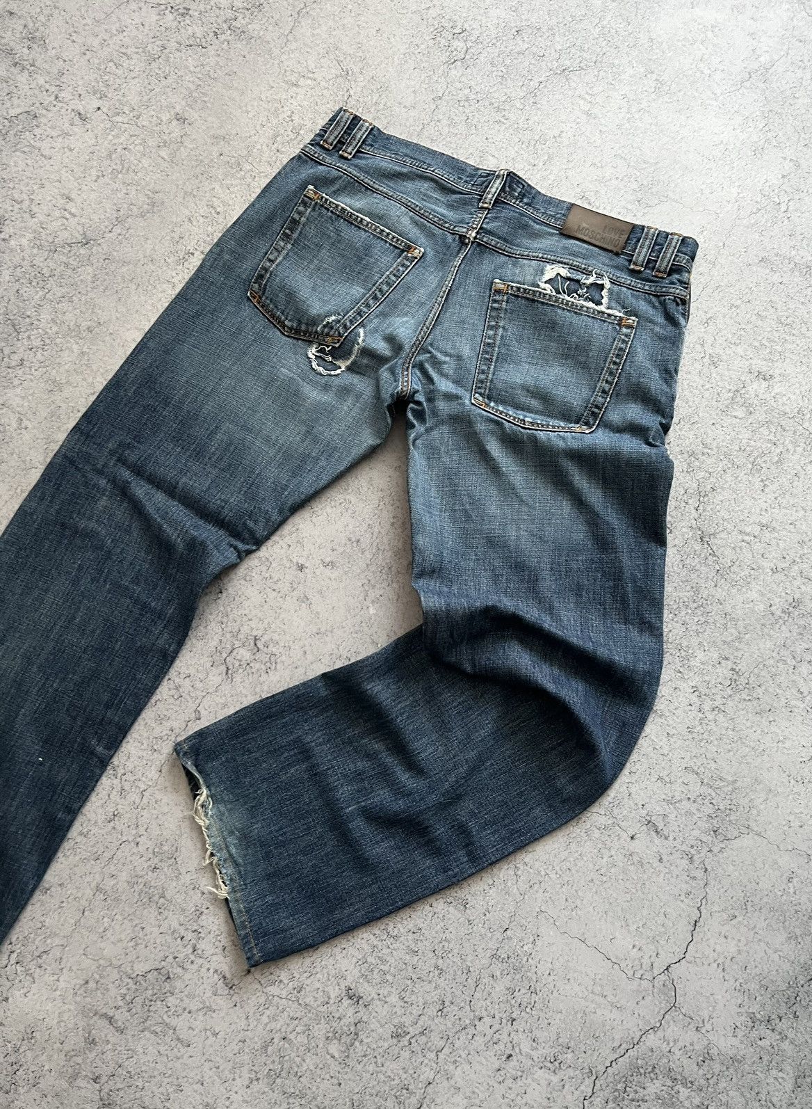 Moschino Vintage Love Moschino Jeans Distressed Denim Pants 00s Size US 38 / EU 54 - 19 Thumbnail