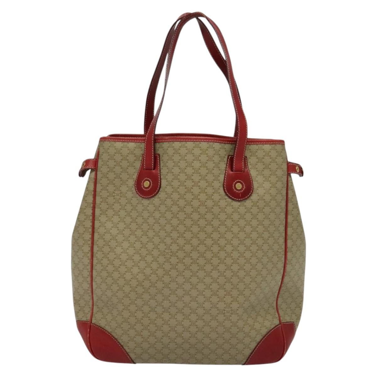 Celine CELINE Macadam Canvas Tote Bag Pvc Beige Gold Size ONE SIZE - 3 Thumbnail