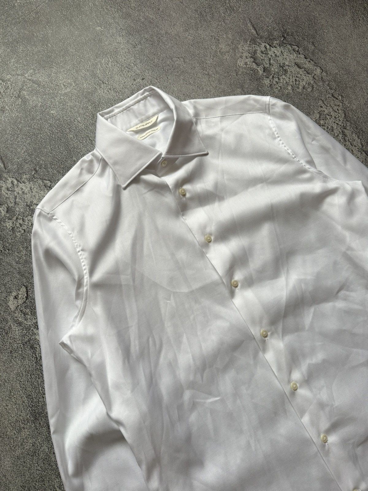 Designer × Suitsupply Suitsupply slim fit white button up shirt polo dress Size US M / EU 48-50 / 2 - 7 Thumbnail