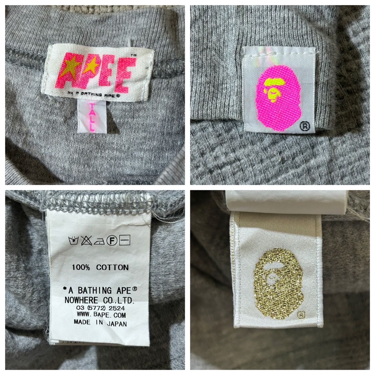 Bape Apee Thermal One Point Long Sleeve Tee Size S / US 4 / IT 40 - 4 Thumbnail