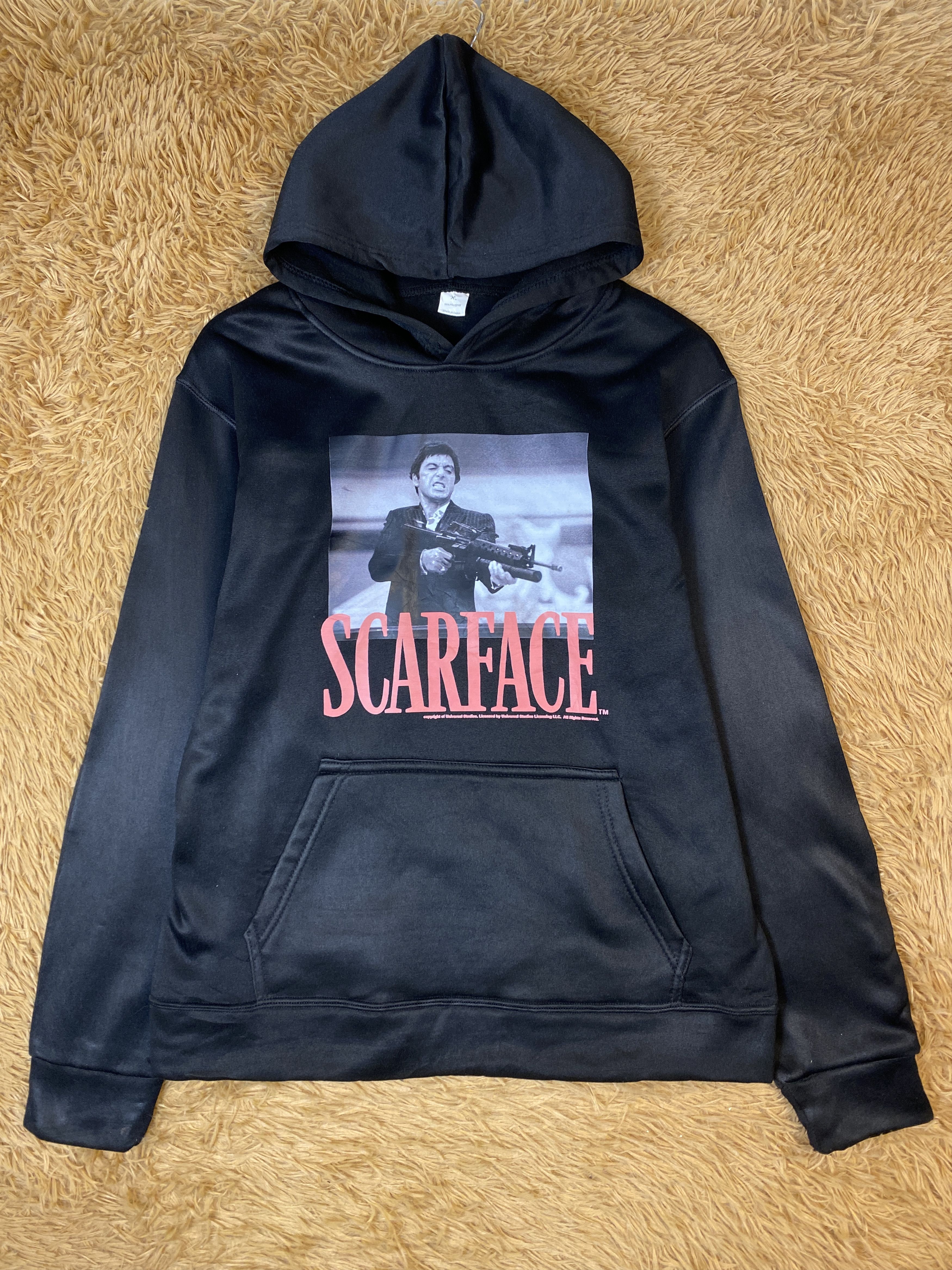 Vintage Vintage Tony Montana Scarface Movie Hoodies PS0398 Size US XL / EU 56 / 4 - 1 Thumbnail
