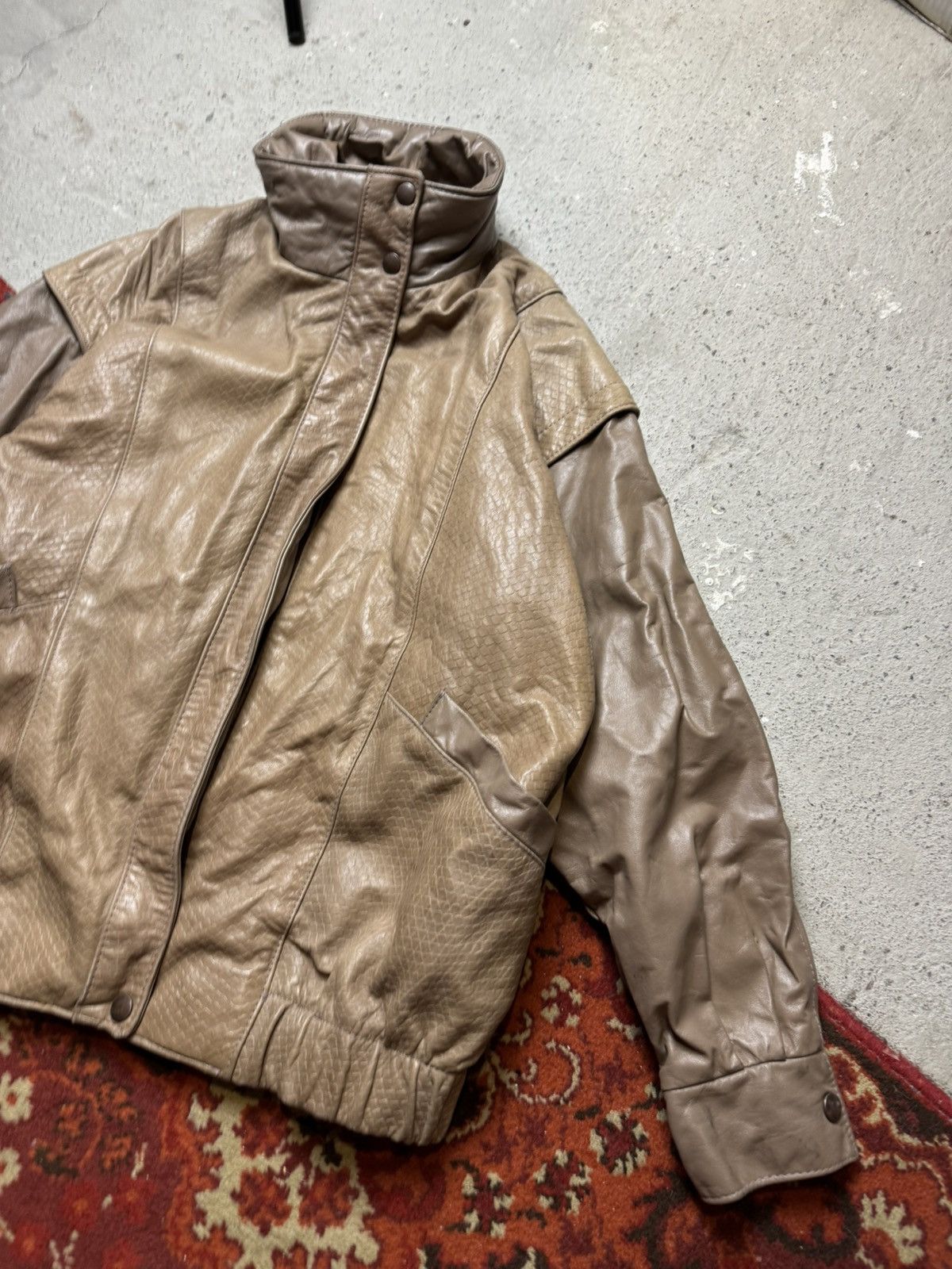 Vintage Vintage Y2K Leather Snake Skin Avantgarde Archive Jacket Size US M / EU 48-50 / 2 - 2 Thumbnail