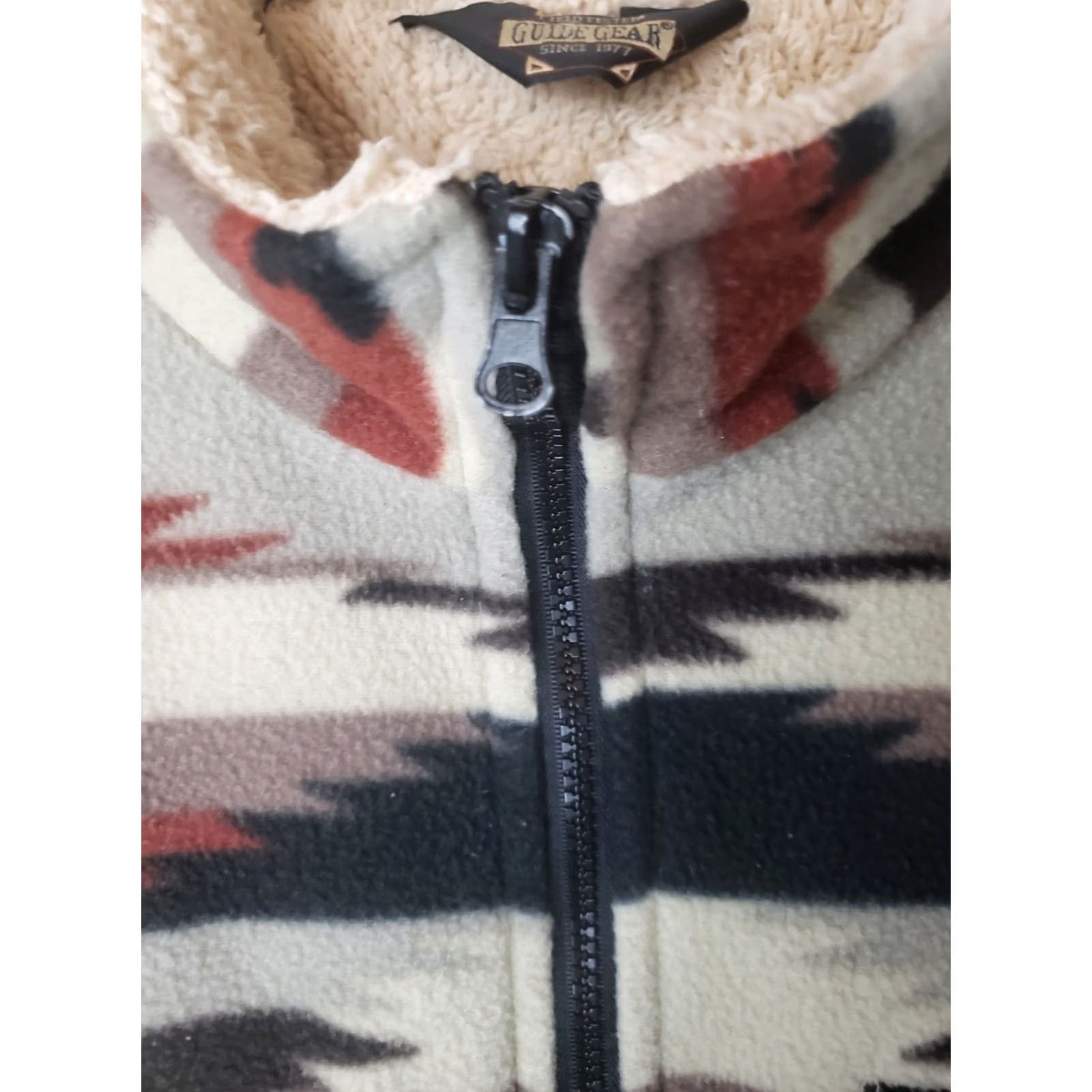 Vintage Guide Gear Navajo Aztec Western Vest Sherpa Lined Zip Men's XL USA Size US XL / EU 56 / 4 - 6 Thumbnail