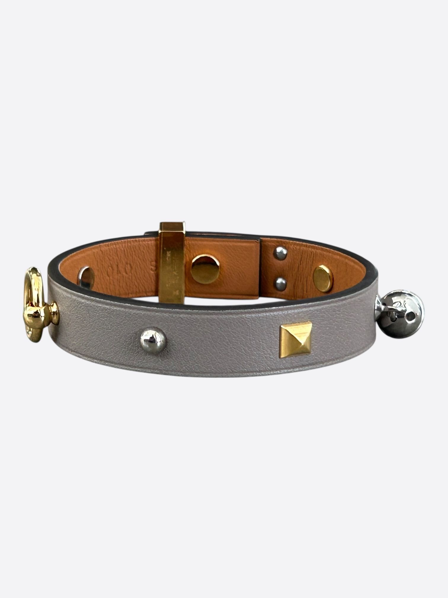 Hermes Grey Swift & Electrum Hardware Curiosite Charm Bracelet Size ONE SIZE - 1 Thumbnail