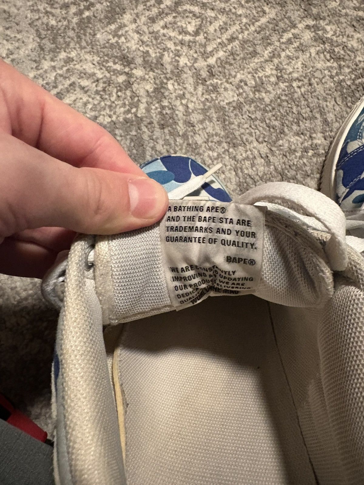 Bape Bapesta Low ‘ABC Camo - Blue’ Size US 11 / EU 44 - 6 Thumbnail