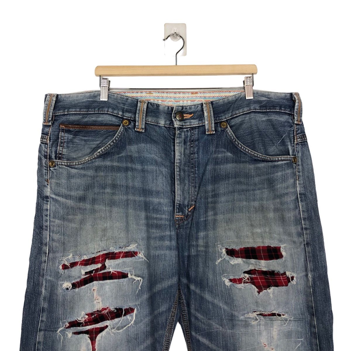 Edwin 🔥PUNK DESIGN DISTRESSED DENIM EDWIN KAPITAL DESIGN Size US 44 / EU 60 - 3 Thumbnail